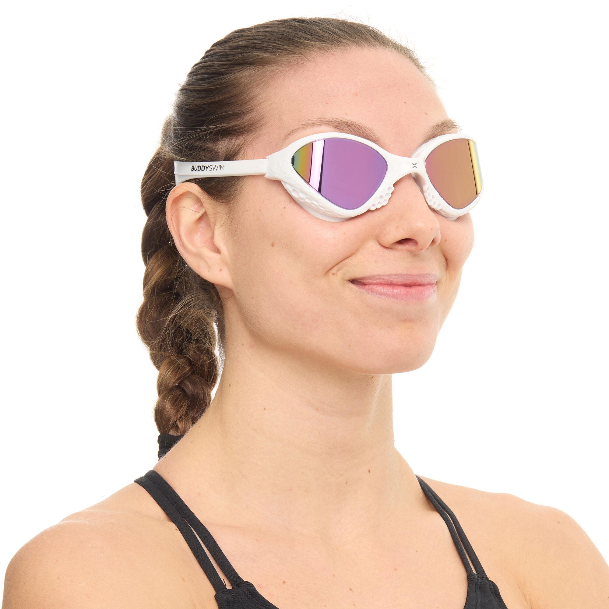 BuddySwim OzeanX Lunettes White/Iridium Mirror Eau Libre Triathlon Anti-Buée UV 3/7