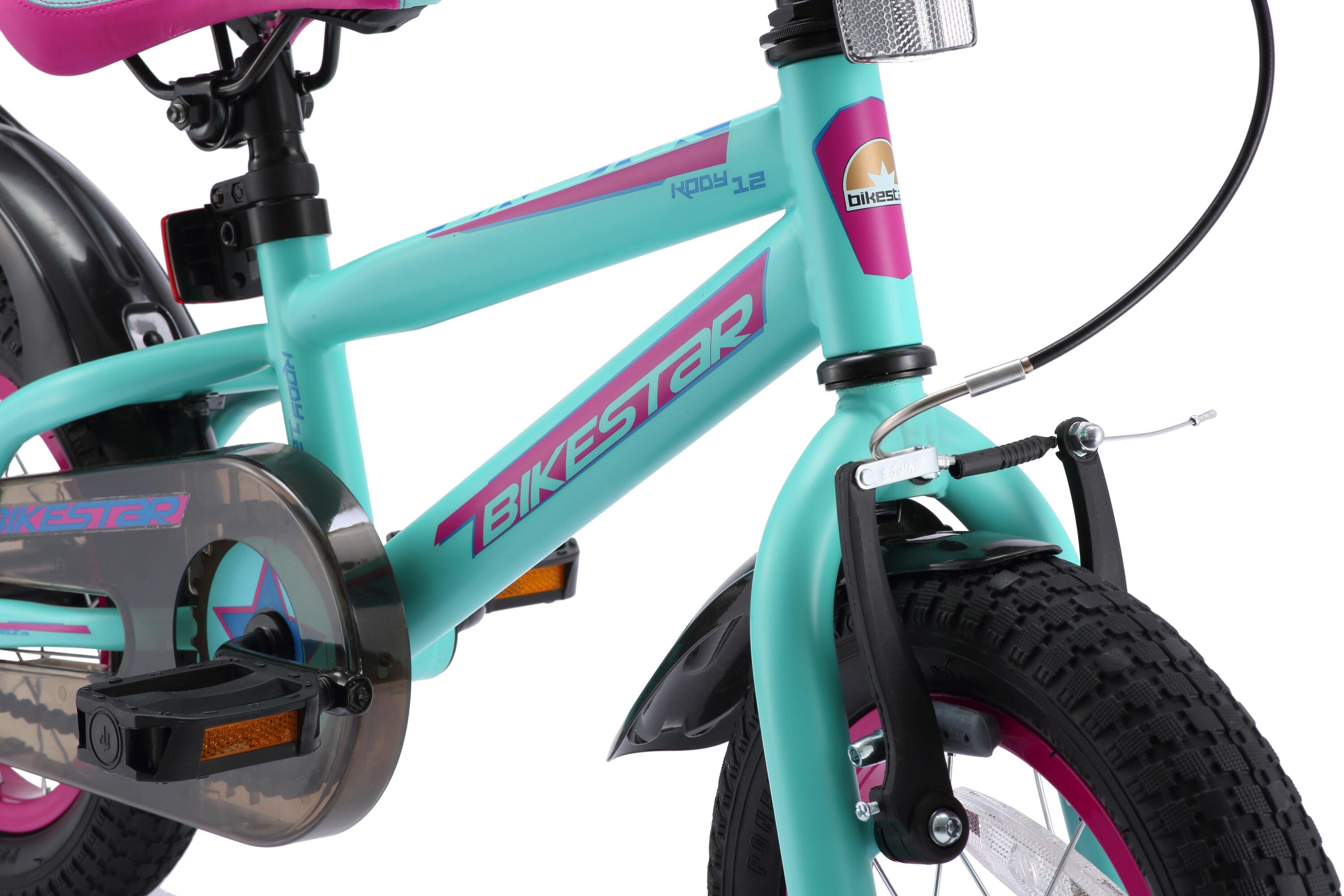 Bikestar kinderfiets Urban Jungle 12 inch turquoise paars 7/7