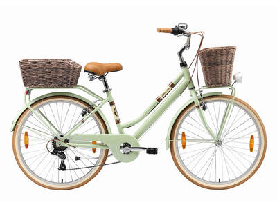 Bicicletta da città in alluminio 26". 7 velocità. retrò urbano