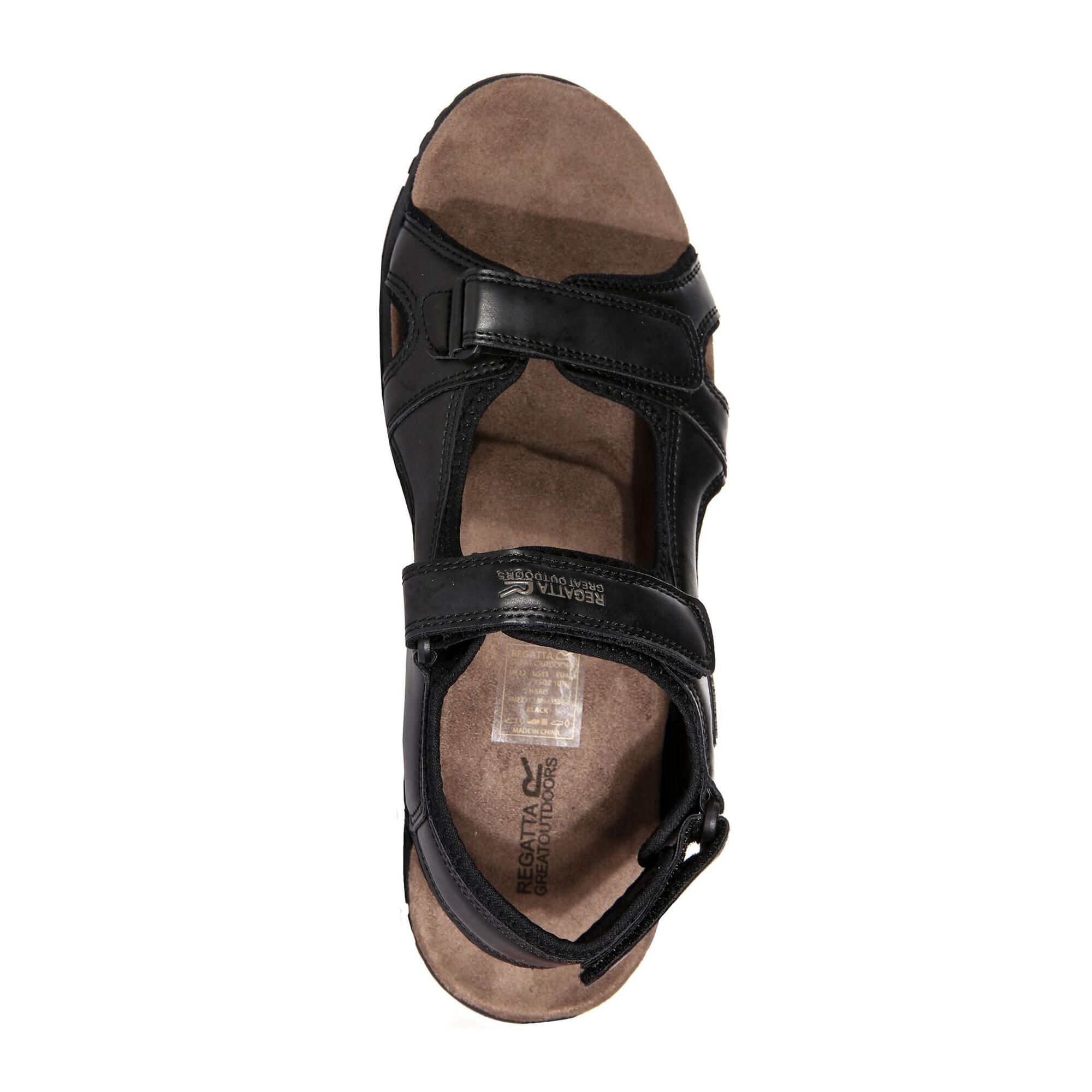 Grote buitenshuis Heren Haris Sandalen (Zwart) 4/5