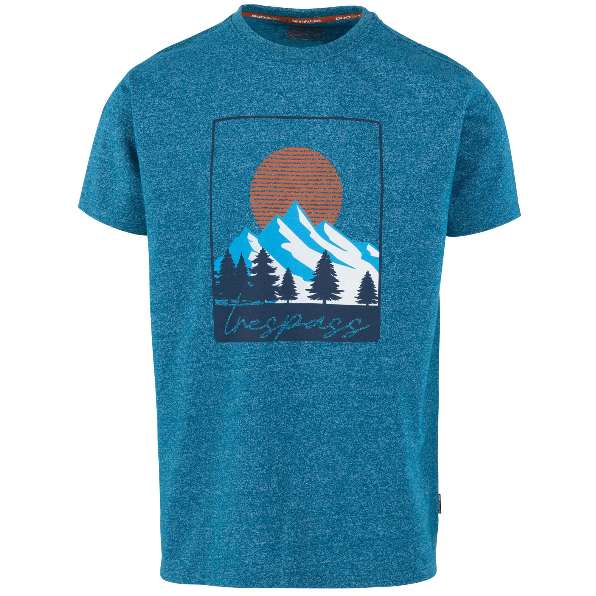 TRESPASS Heren Idukki TShirt (Bondi Blauw)