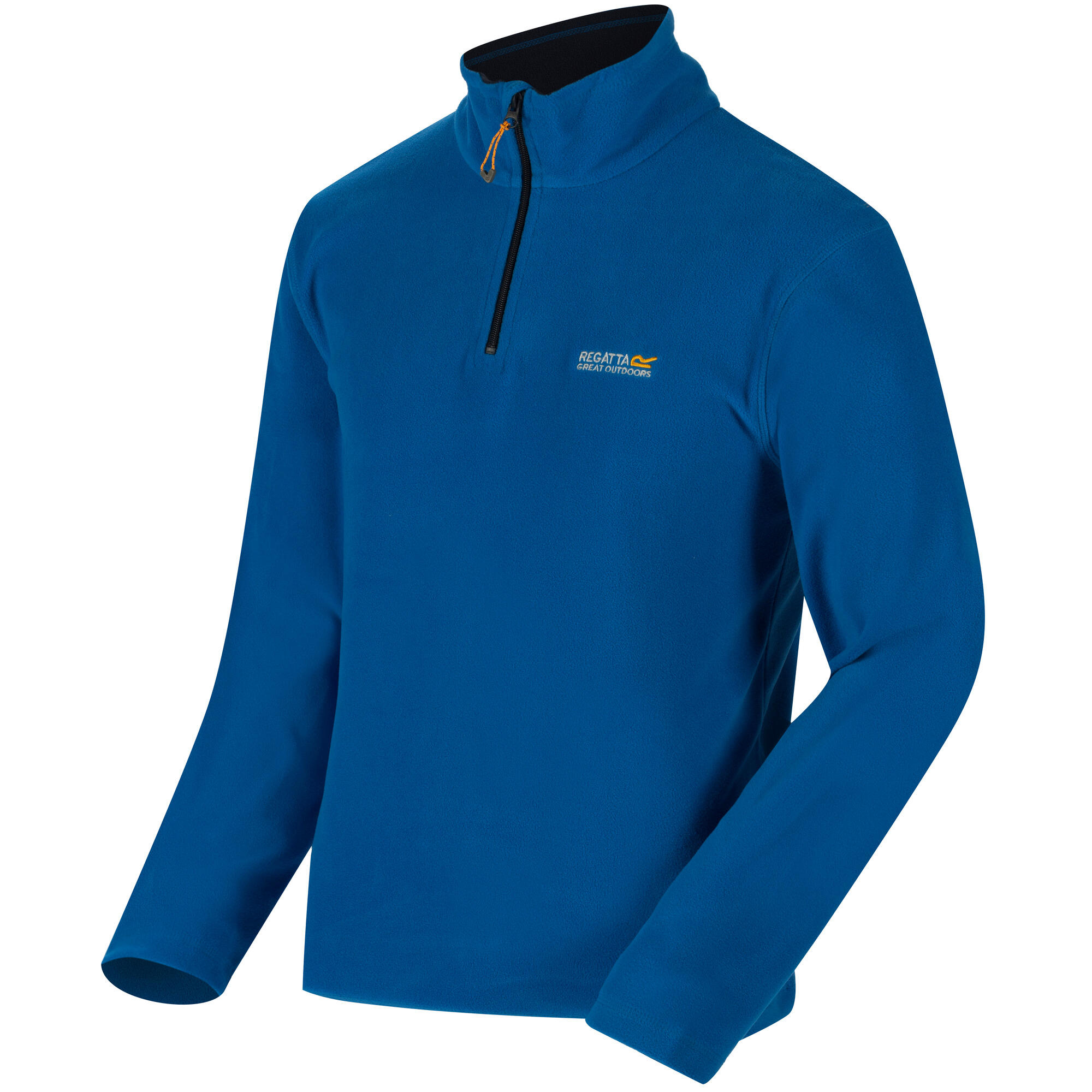 Polaire THOMPSON Homme bleu marine 100% polyester col zippé 3/4