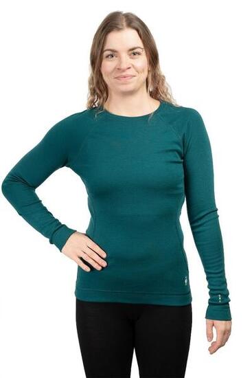 Maglia termica donna Smartwool Classic Merino Base Layer Crew Women verde S