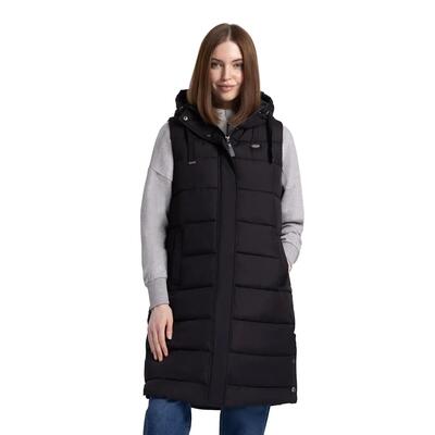 Dames leona gewatteerd gilet (zwart)