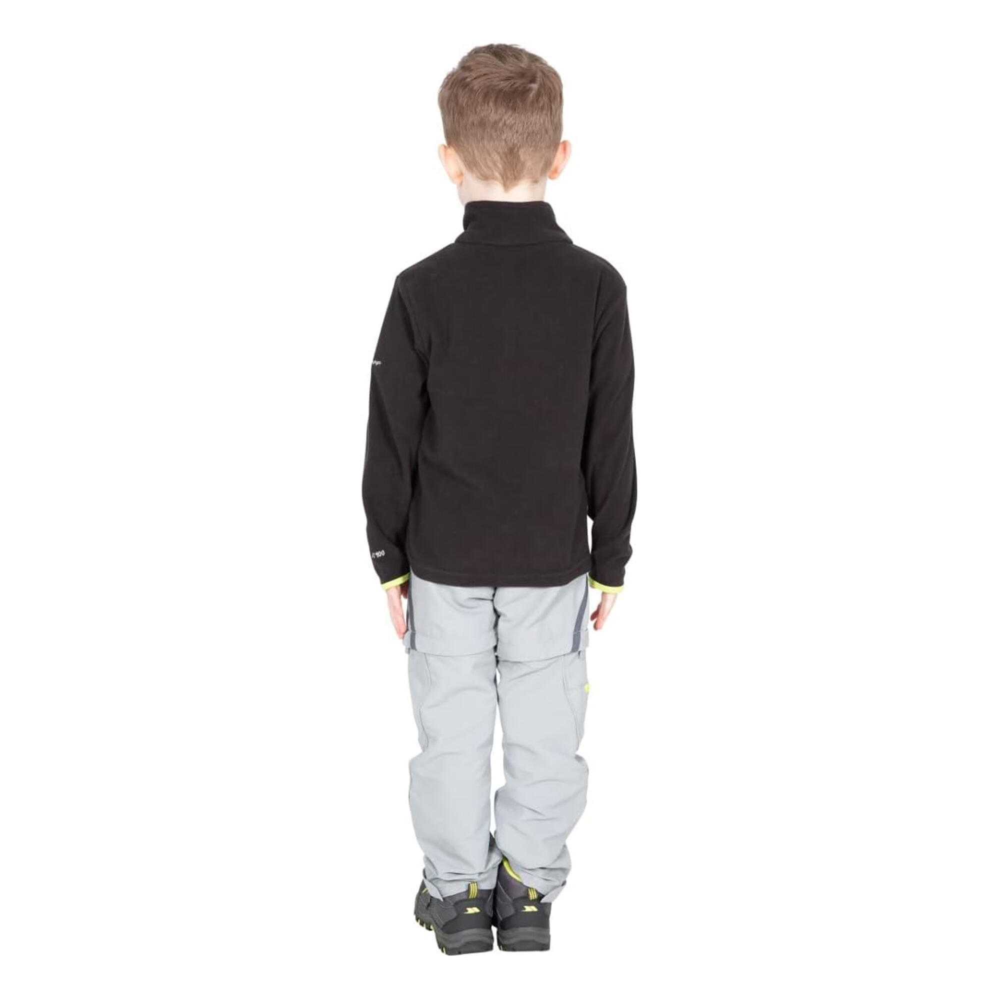Childrens Boys Etto Half Zip Fleece Top (Preto) 3/5