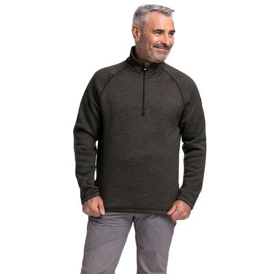 Heren corsham marl half zip fleece top (zwart)