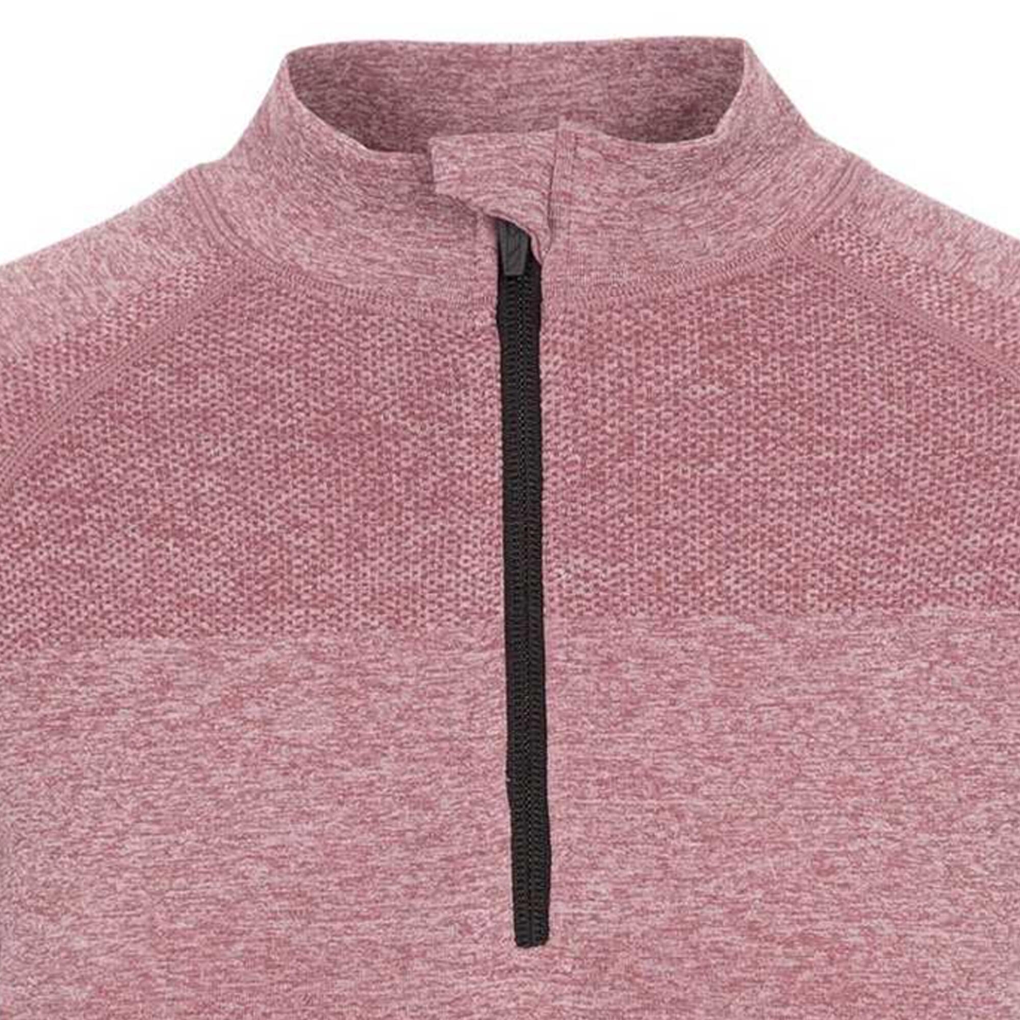 Top Active Mezza Cerniera Manica Lunga Donna Trespass Pelina Tono Rosa 4/5