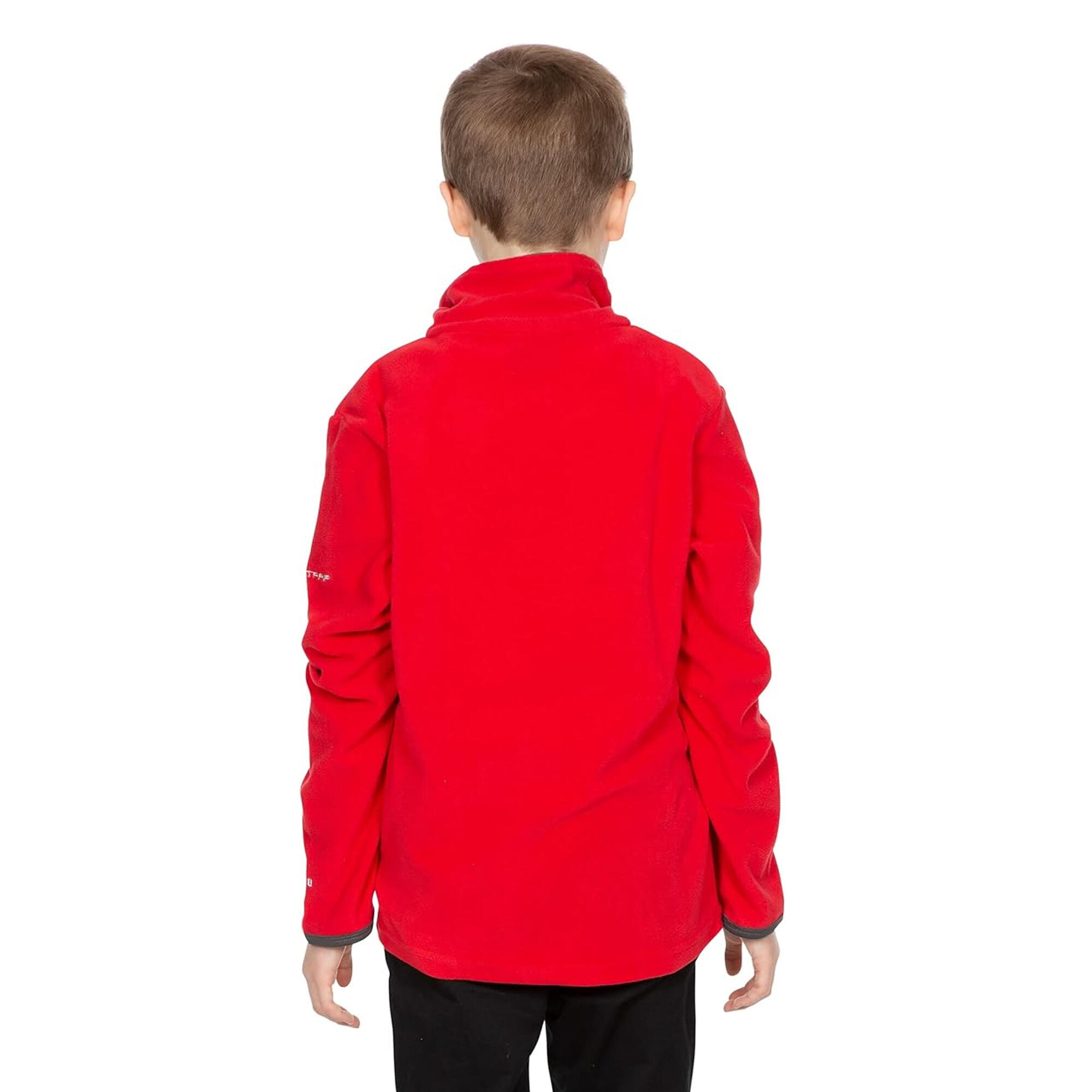 Maglia In Pile Con Cerniera Bambino Trespass Etto Rosso 3/5