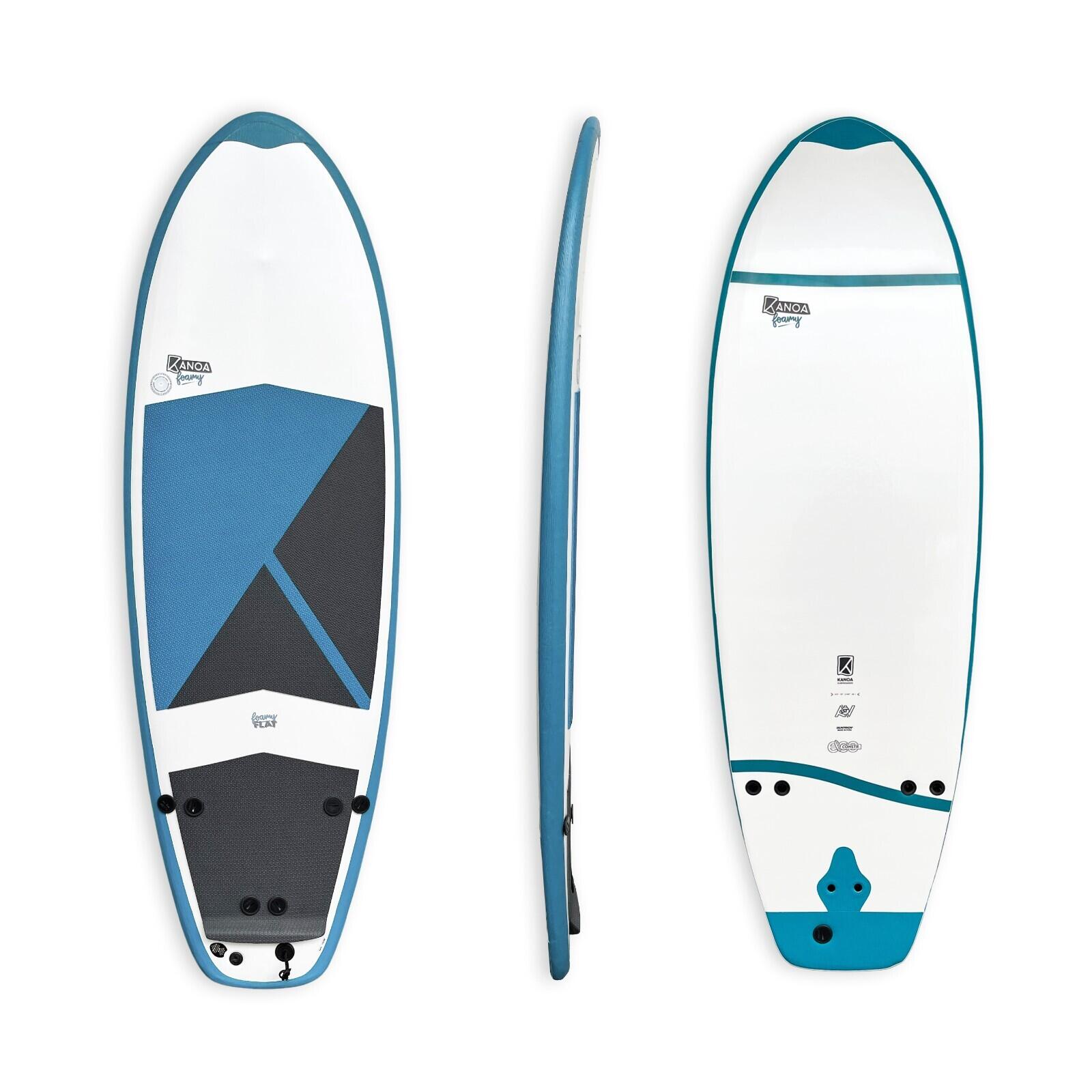 KANOA SURFBOARDS Foamy FLAT 5’0 EVA - het ideale board voor alle beginners in het riviersurfen