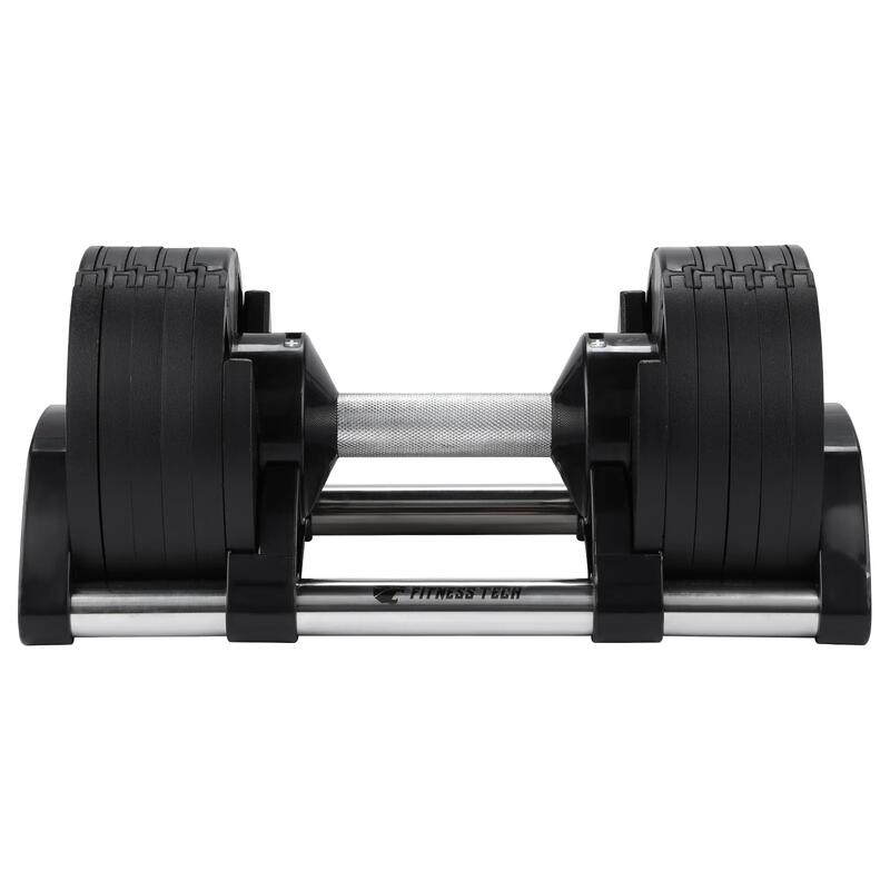 Conjunto de 2 Halteres Ajustáveis de 2kg a 20kg Fitness Tech