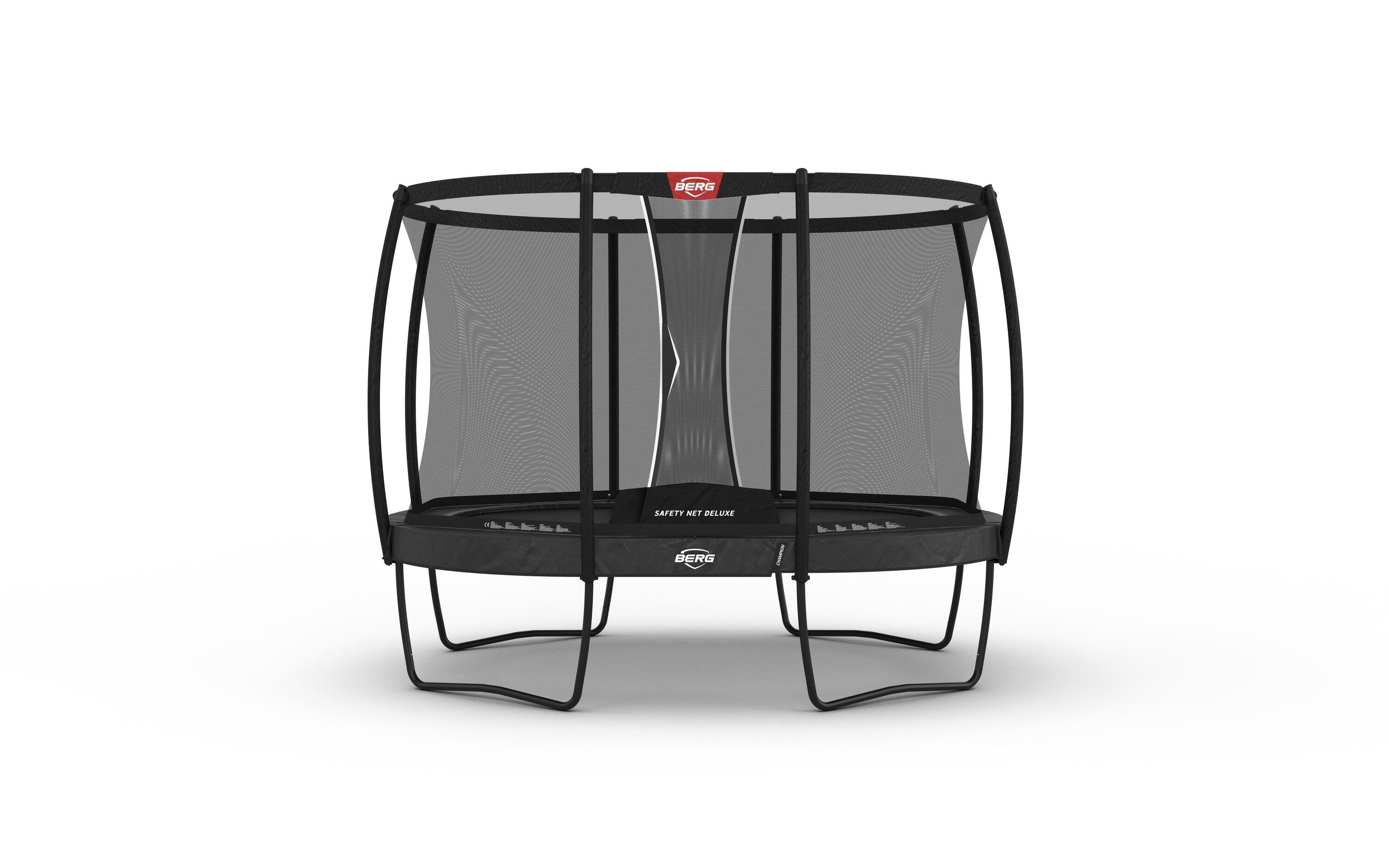 Trampolin BERG Champion + Sicherheitsnetz Regular Oval 350 x 250 Anthr. Gr. 1/2