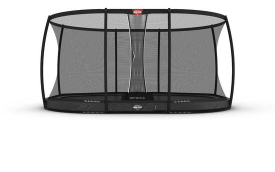 Trampoline Grand Champion InGround 520 + Filet Séc. DLX XL Gris