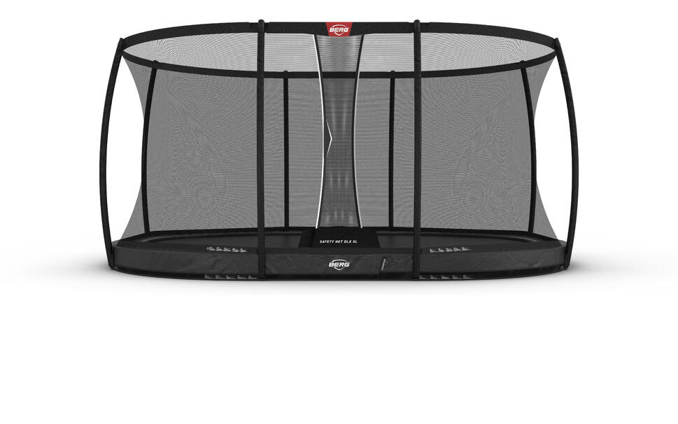 Trampolina BERG Champion + Siatka zab. InGround Owalna 520x345 Antr. sz.