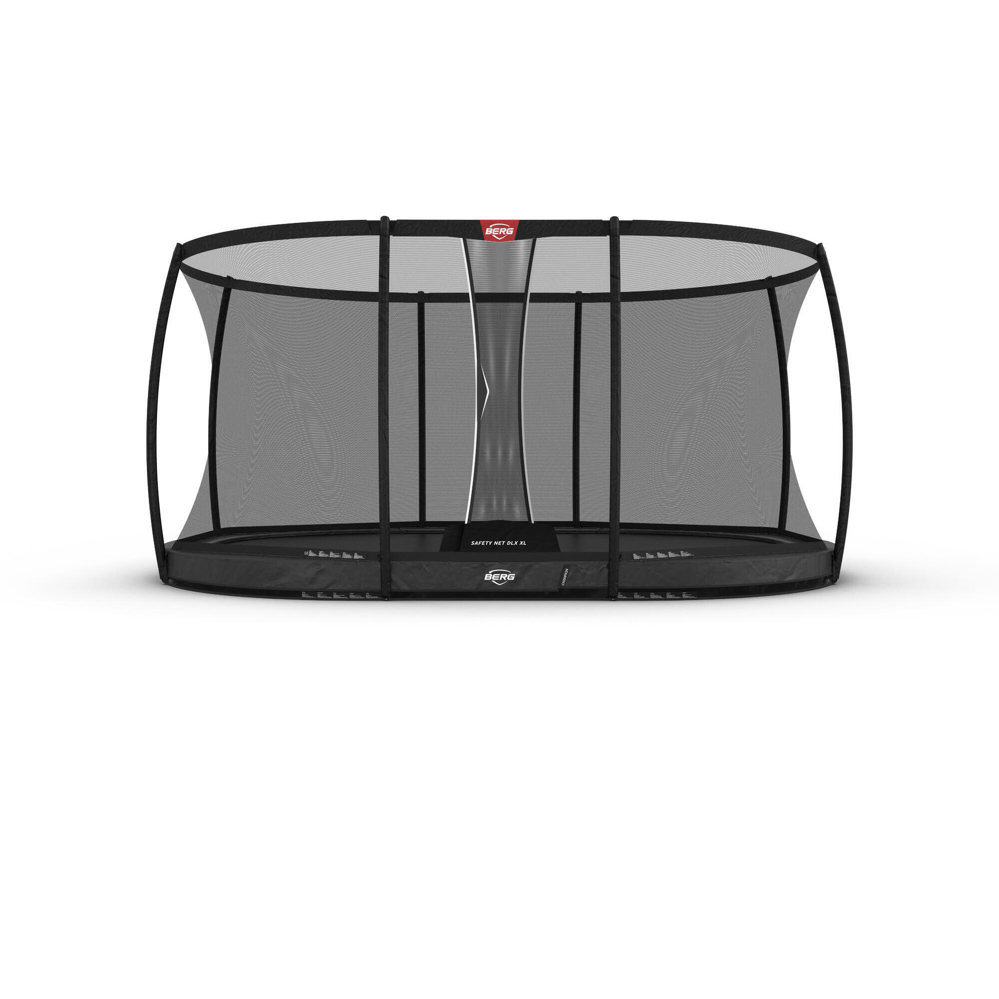 Trampolina BERG Champion + Siatka zab. InGround Owalna 520x345 Antr. sz.