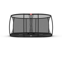 Trampoline BERG Champion + Filet séc. InGround Ovale 520x345 Gris anthr.