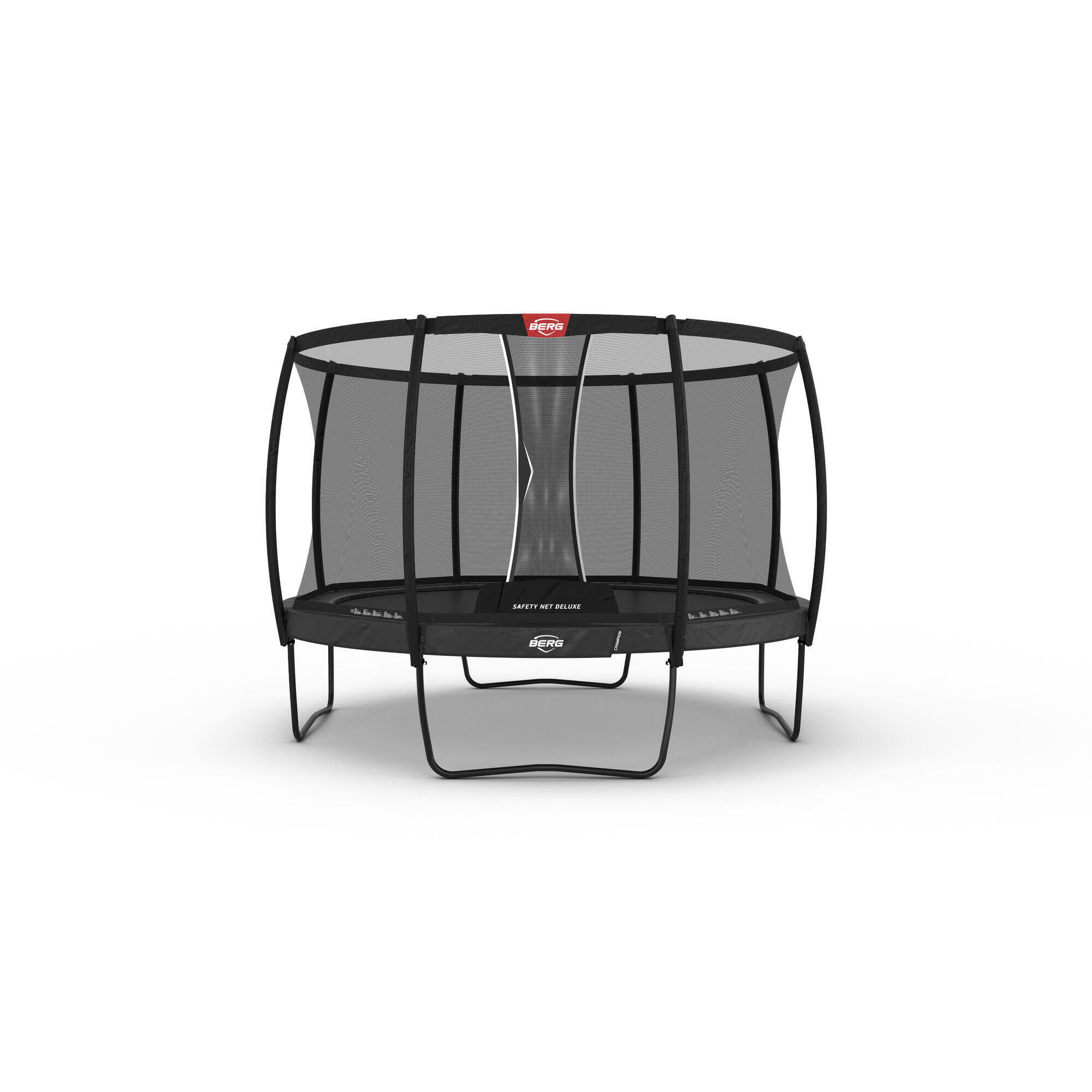 Berg - Trampoline Berg Champion + Filet Séc. Regular Ronde 380 Gris Anthr. - Trampoline - Gris - Decathlon
