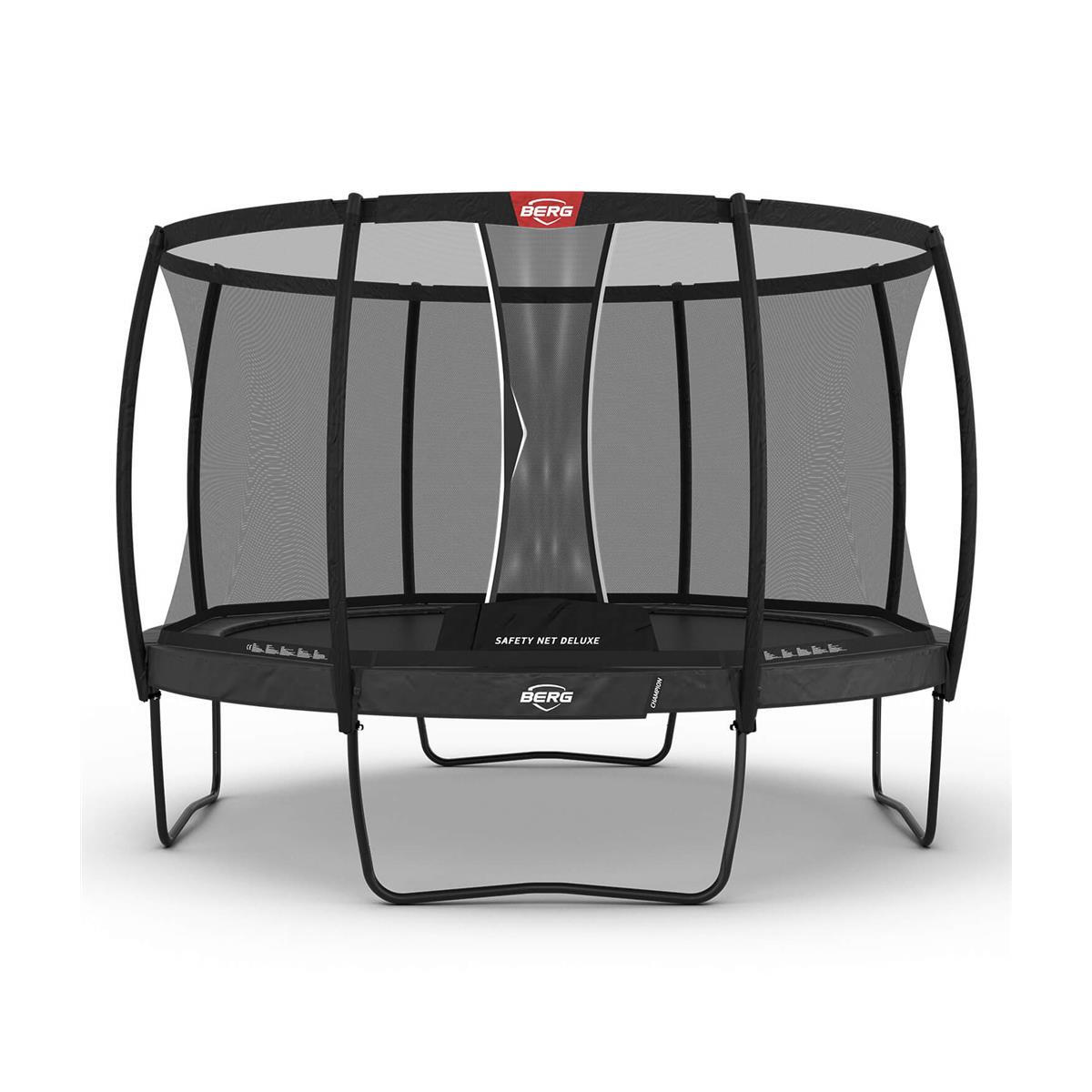 BERG Trampolína Champion Regular 380 + Bezp. Síť Deluxe Šedá