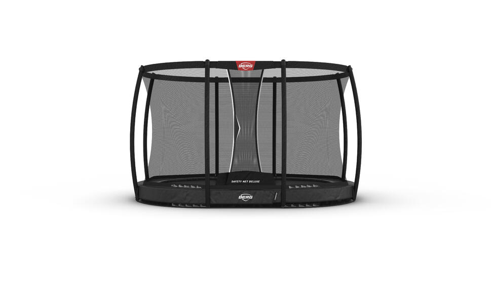 Trampolina BERG Champion InGround + Siatka zab. Owalna 350x250 Antr. sz.