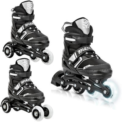 Rolki Wrotki 3w1 Regulowane Raven Helixi Kółka LED