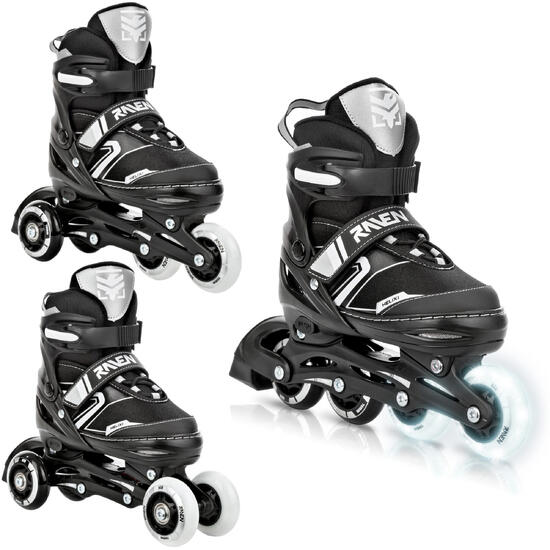 Rolki Wrotki 3w1 Regulowane Raven Helixi Kółka LED