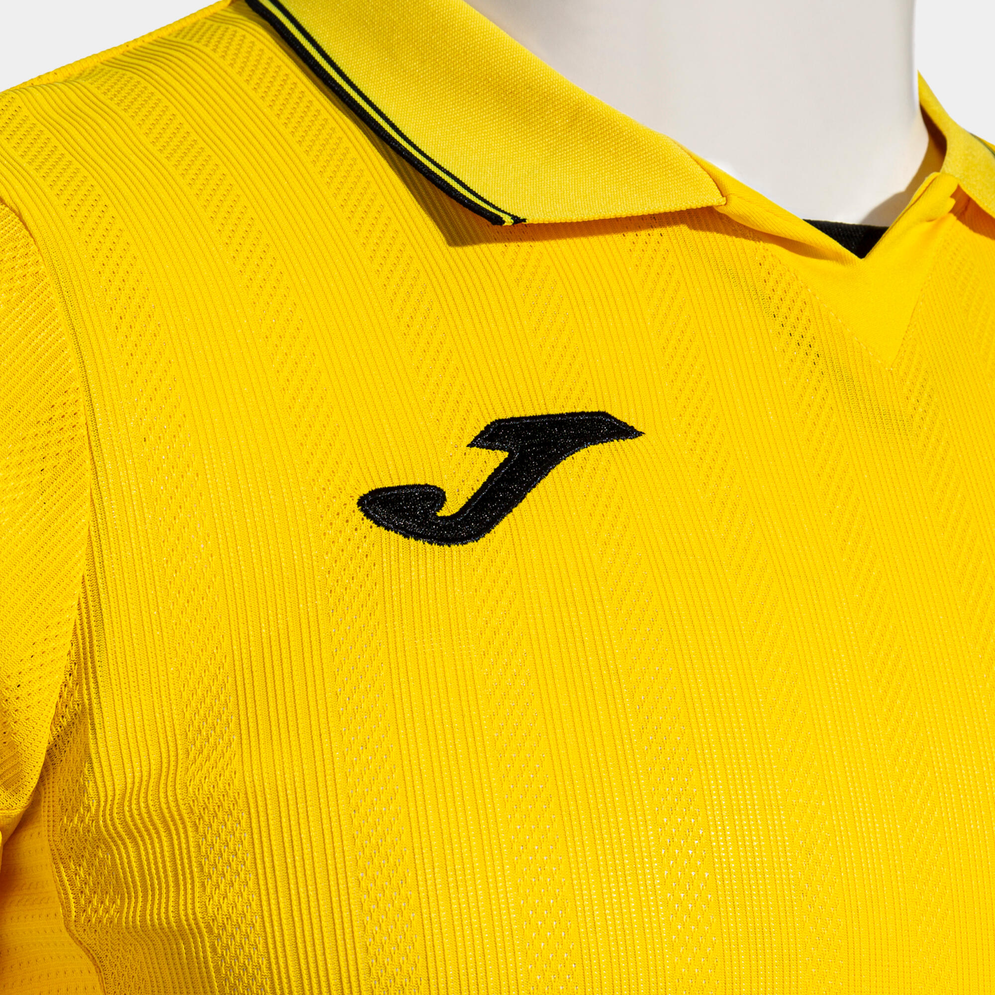 Maillot Manches Courtes Football Homme Joma Fit one Jaune 3/4