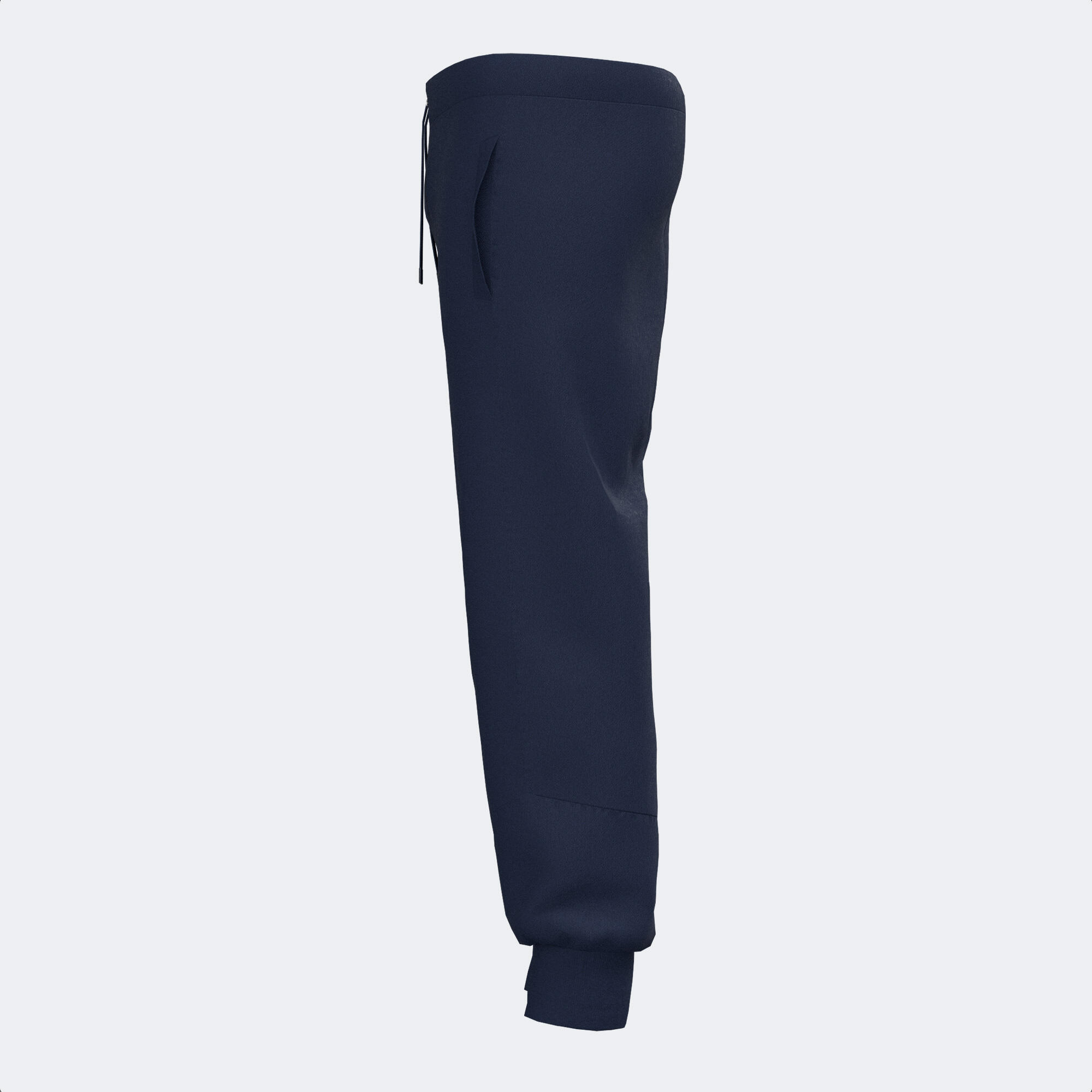 Pantaloni uomo cotone blu vita media con coulisse, 3 tasche 3/4
