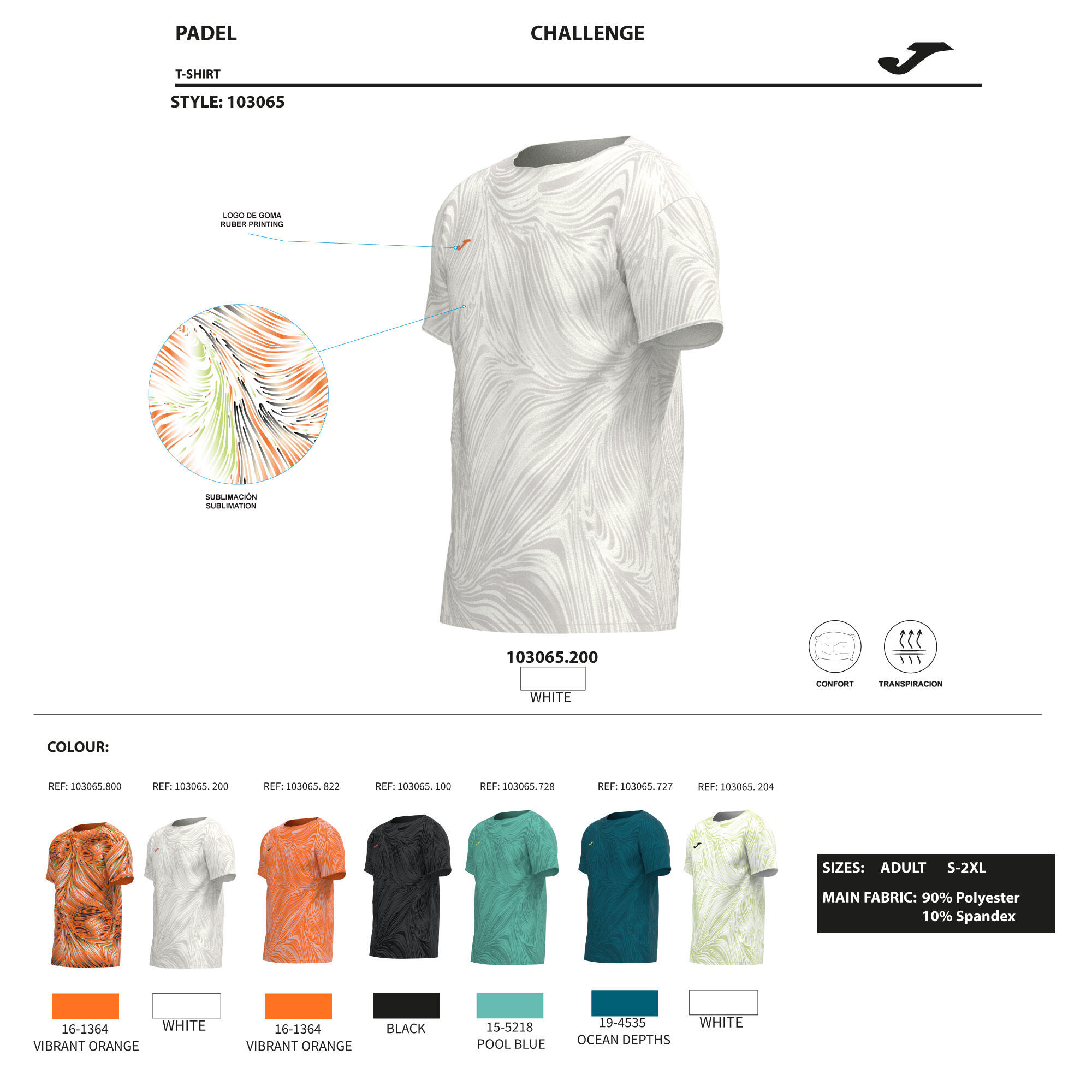 T-shirt Joma Challenge uomo arancione M 5/5
