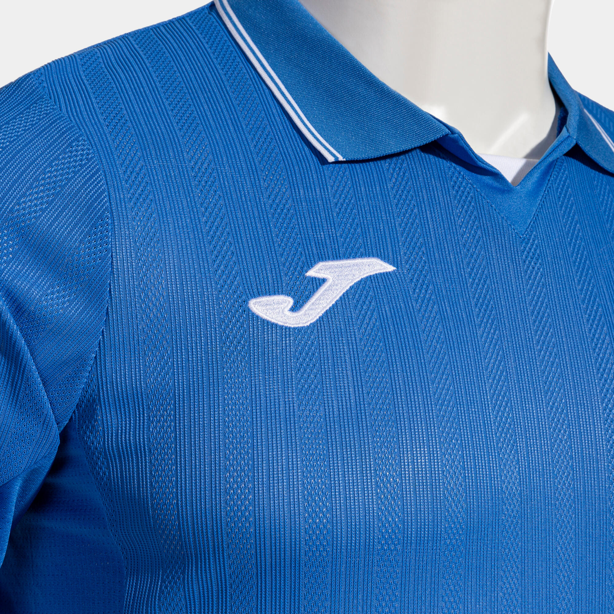 Maillot Manches Courtes Football Homme Joma Fit one Bleu Roi 3/5