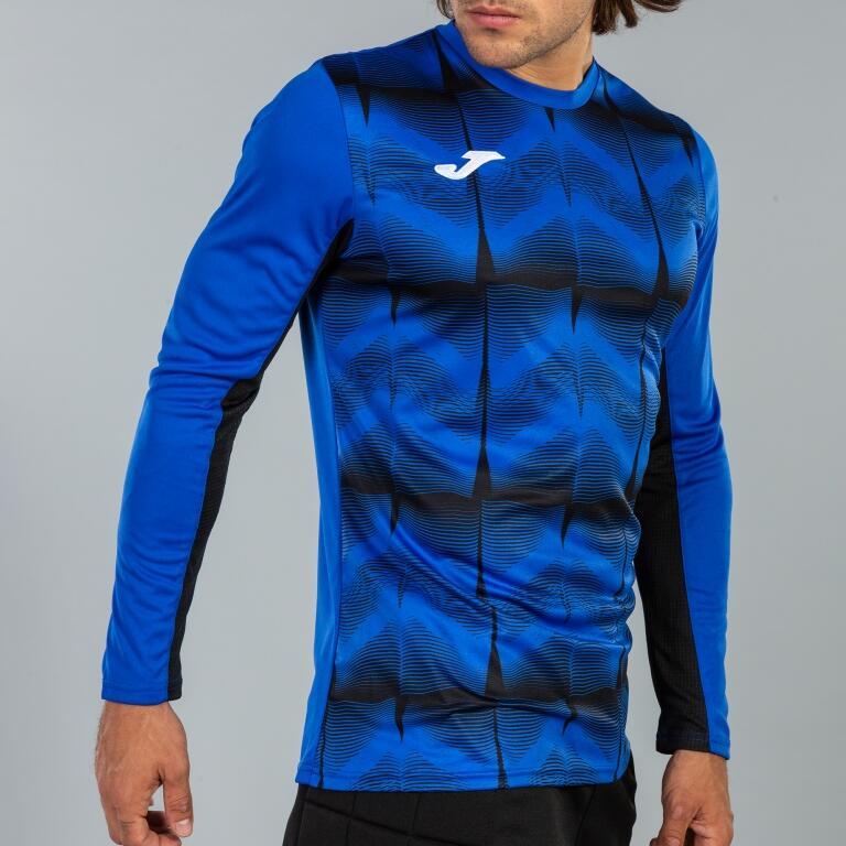 T-Shirt Manga Comprida Futebol Homem Joma Portero Derby IV Azul Royal 3/7