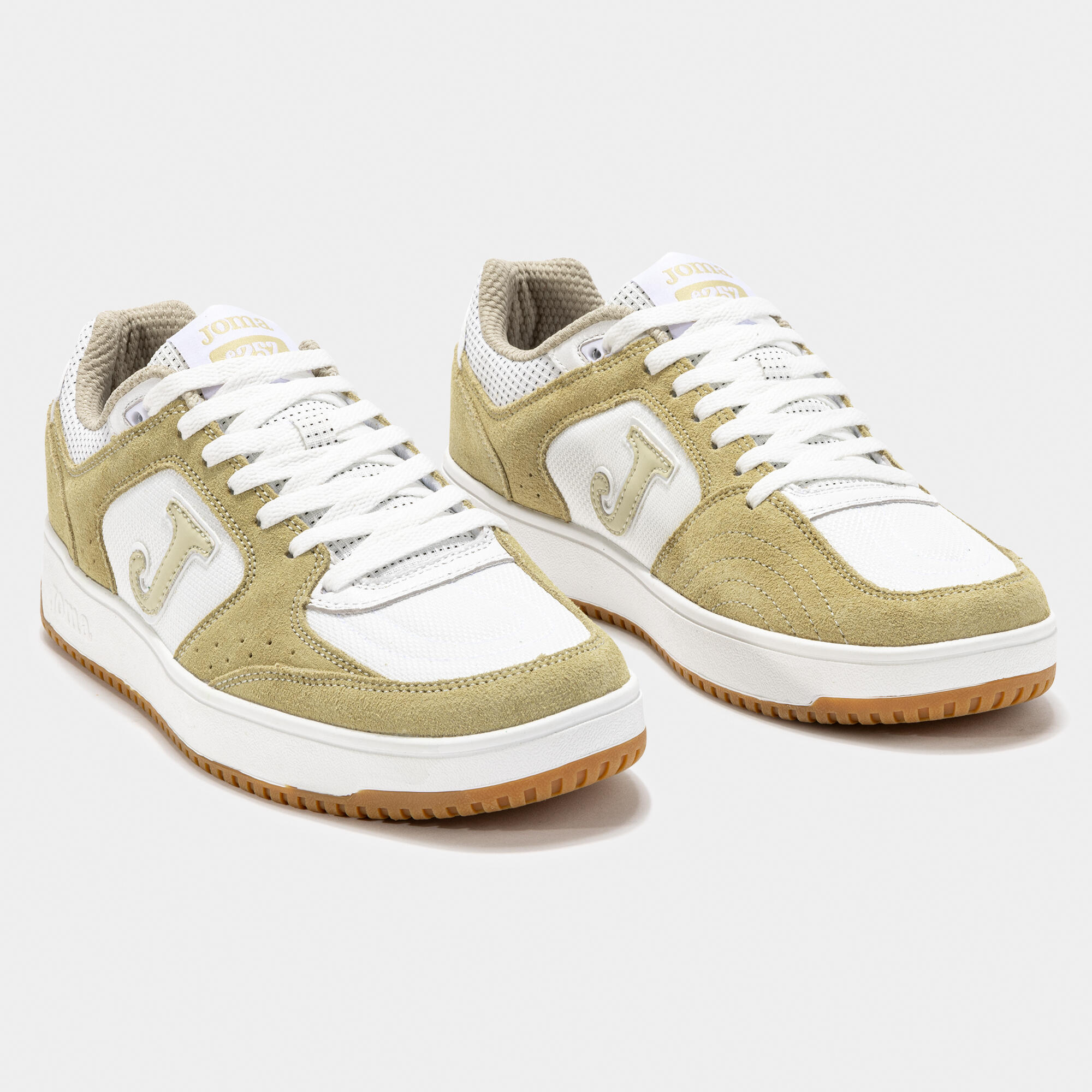 JOMA FLEXYS MEN 2525 beige - flexible, breathable leather futsal trainers 2/7