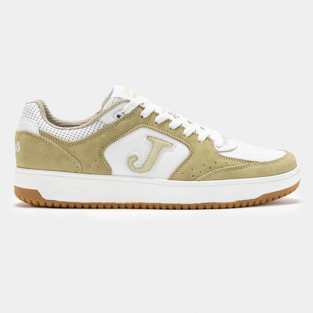 JOMA FLEXYS MEN 2525 beige - flexible, breathable leather futsal trainers