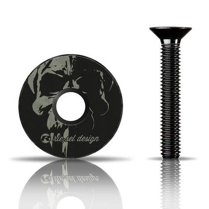 Carbon stemcap 1 1/8" Vorbaukappe mit Motiv inkl. Schraube MTB Fahrrad Ahead