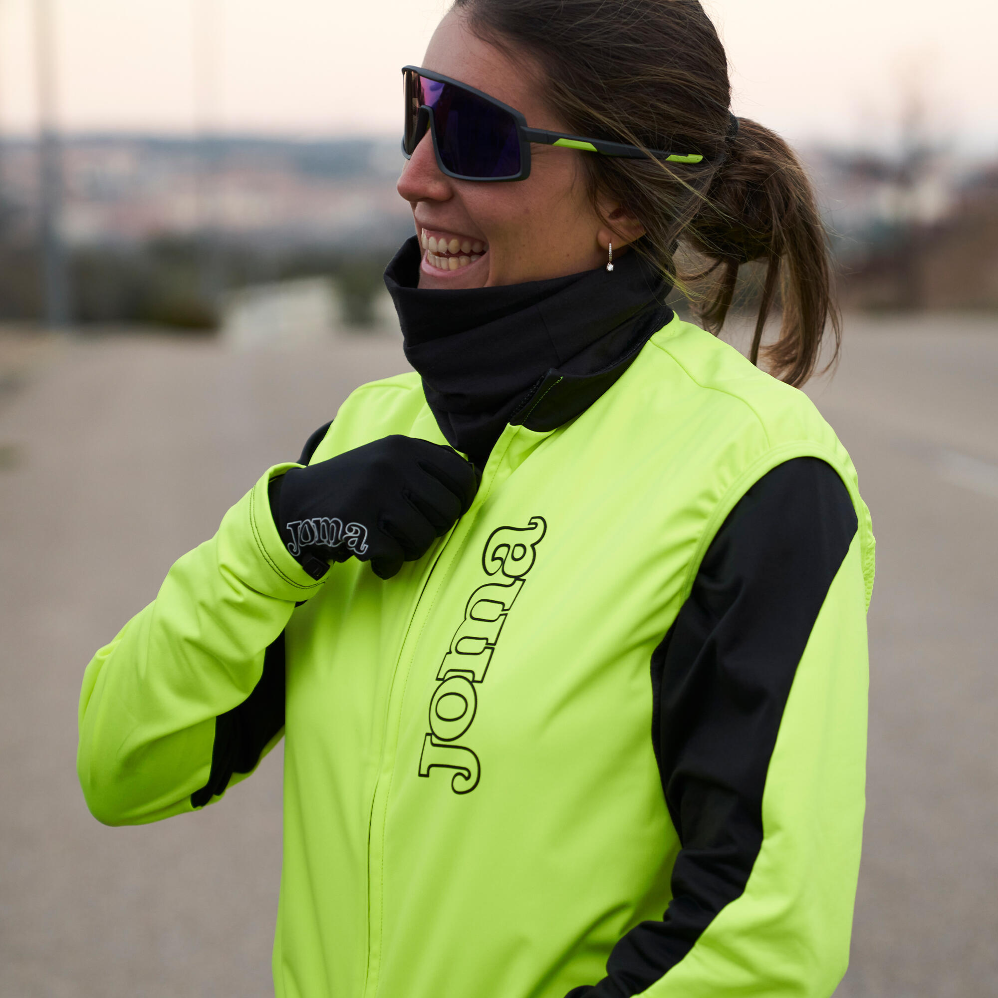 Colete Ciclismo Adulto Joma Crono Amarelo Fluor 2/7