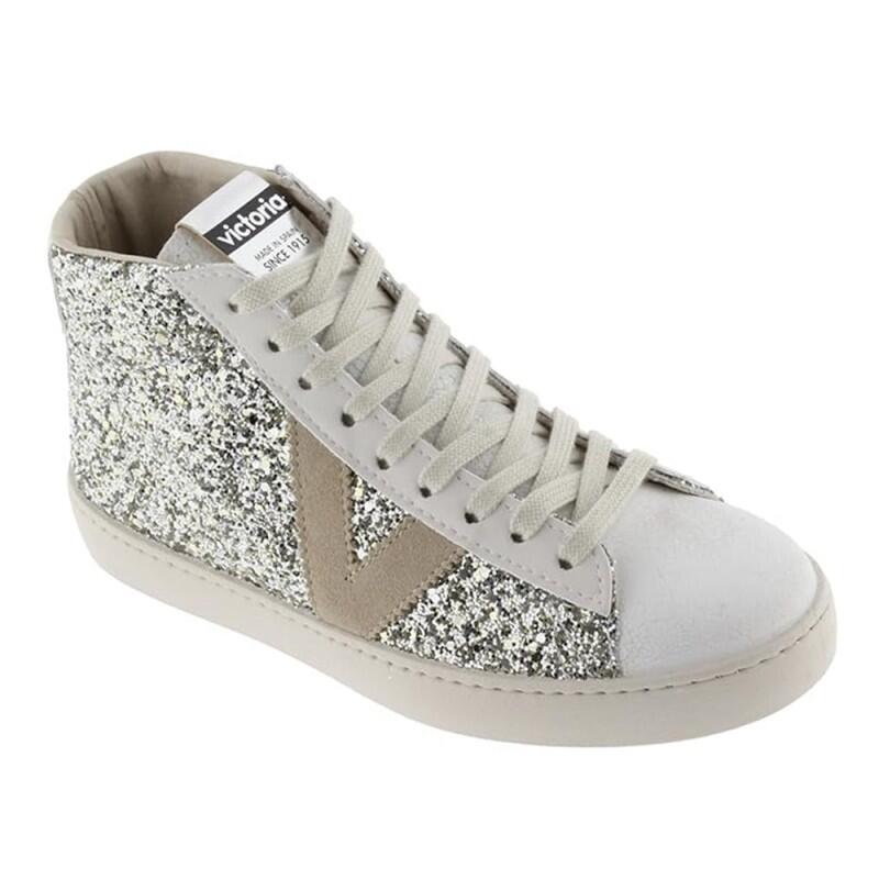 Baskets montantes à lacets et à paillettes pour femme 1126189 5/6