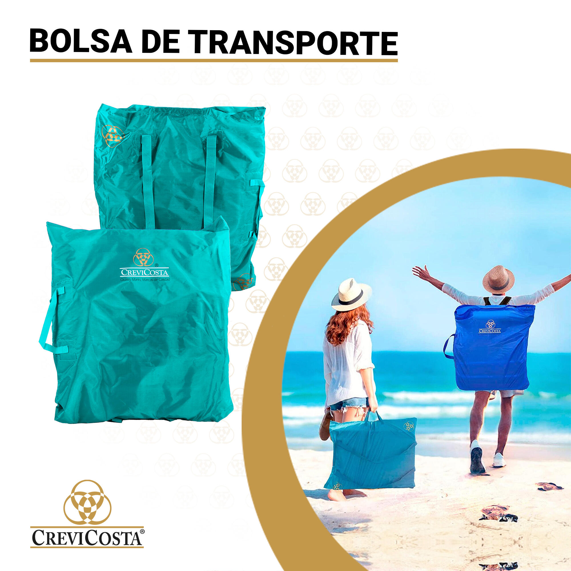 Tumbona de Playa 185x57x27 Aquarius - CREVICOSTA. Turquesa 5/7