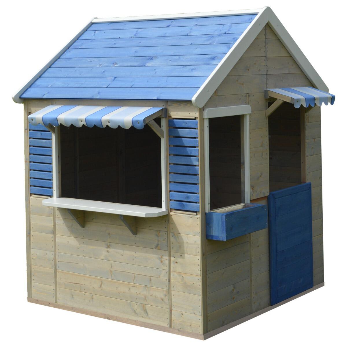 Kangui - Maison De Jardin Enfant Extérieur - Cabane En Bois Avec Plancher - Toit Étanche - Aire De Jeu - Marron - No Size - Decathlon