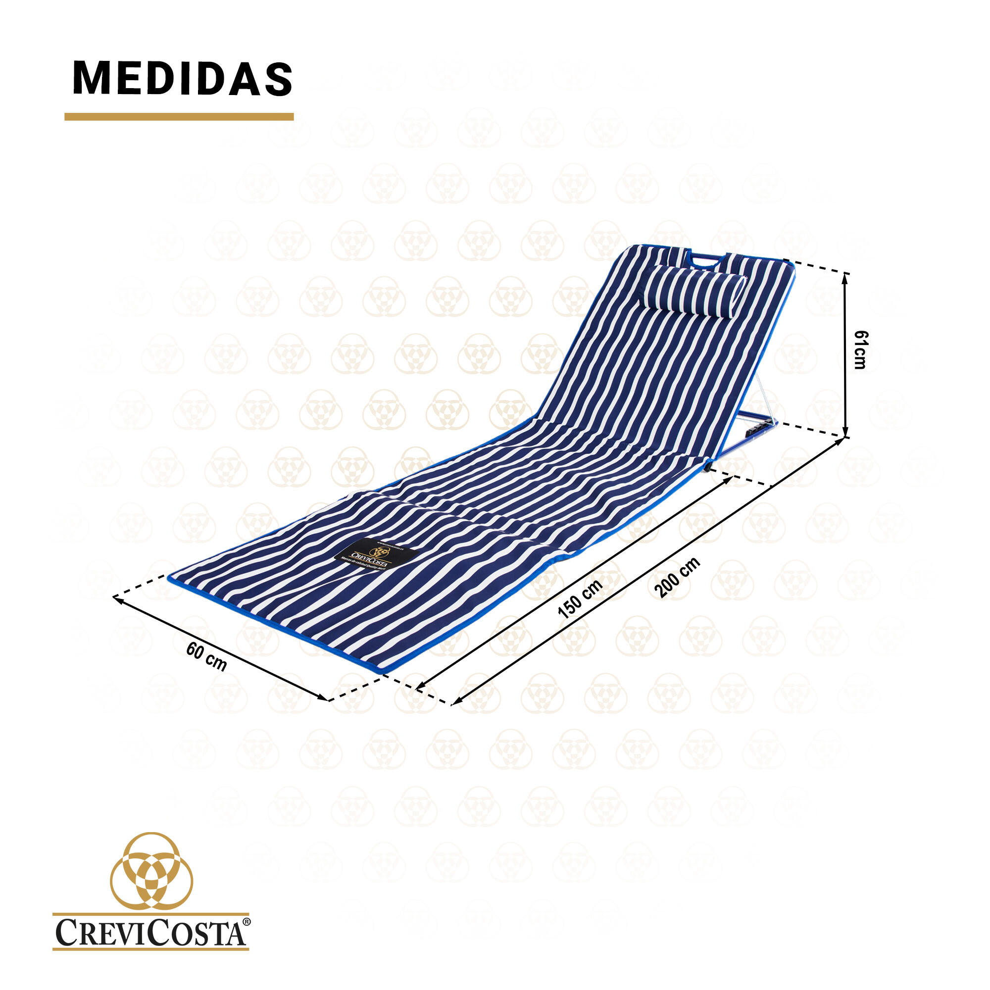 Cama Plegable para playa y campíng POTASIO 1309-1 - CREVICOSTA. Marinera 5/6