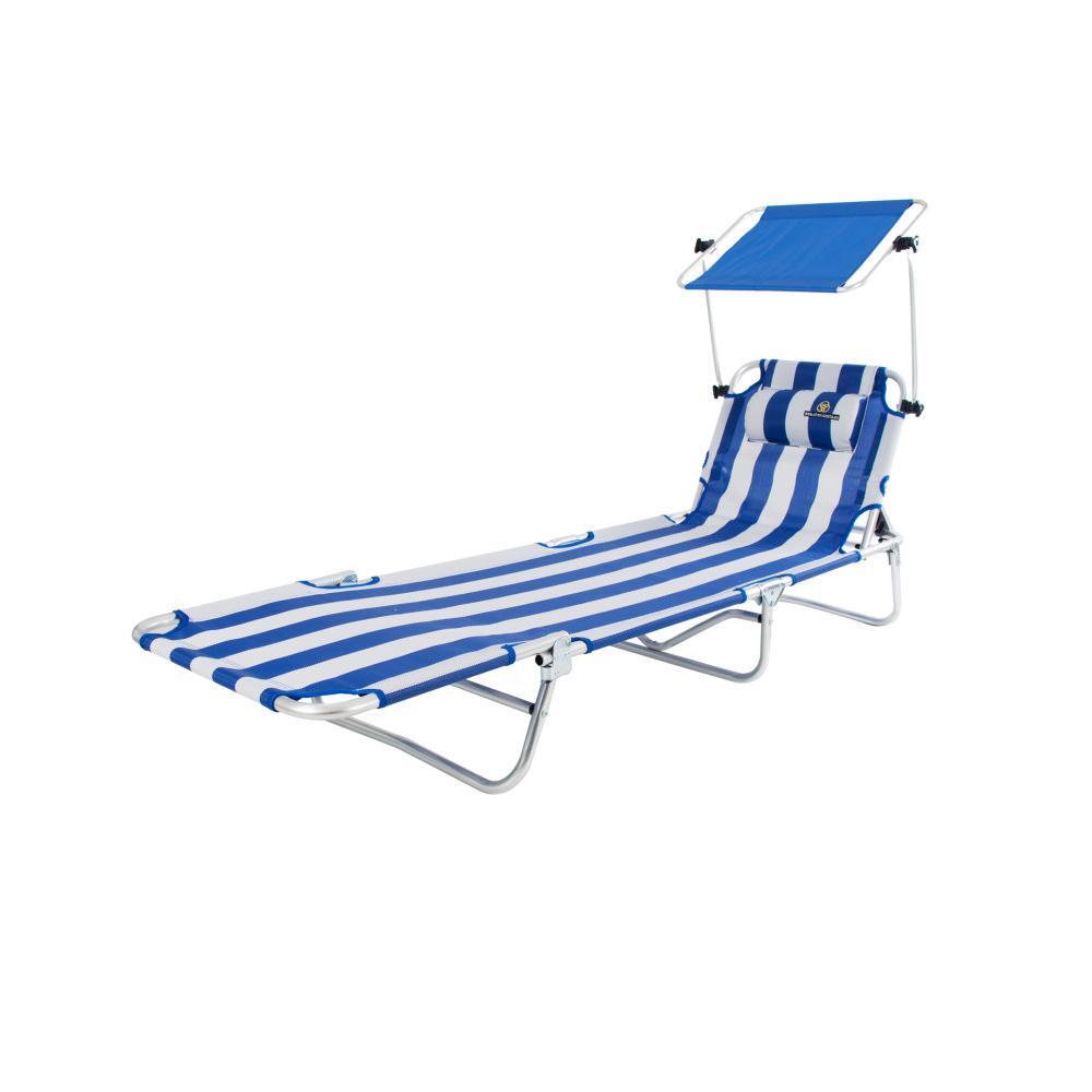 CREVICOSTA Tumbona de Playa con toldo 195x657x23 Magnesio - CREVICOSTA. Marinera