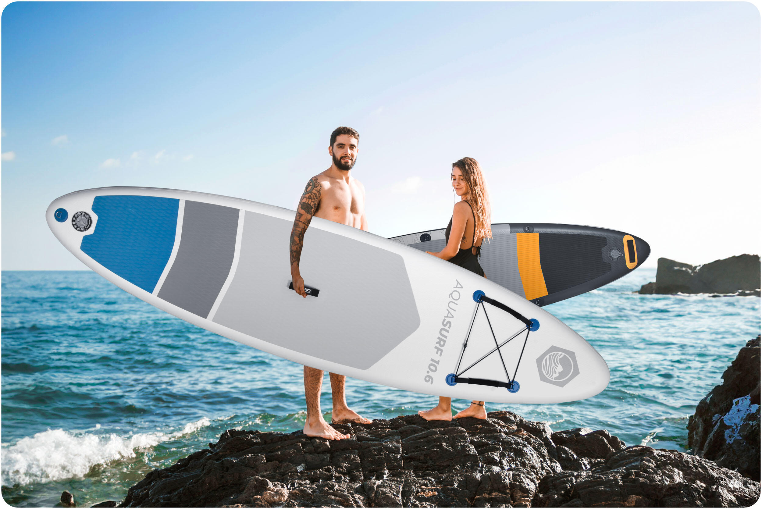 NEO-SPORT Aufblasbar Stand Up Paddle Board SUP Board KommplettSet 320 cm 5/7