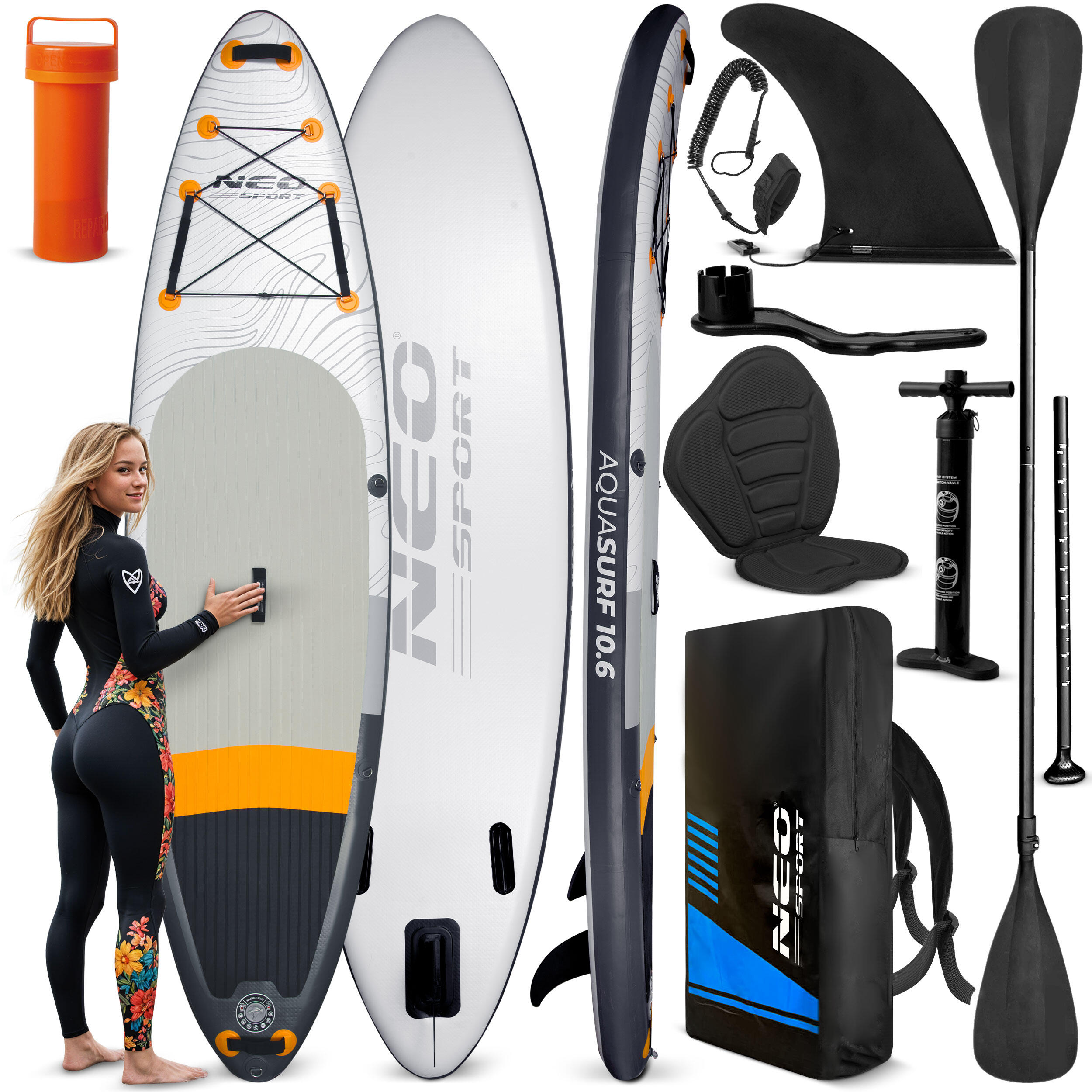 Deska SUP do pływania pompowana Paddle Aquasurf 320cm Neo-Sport