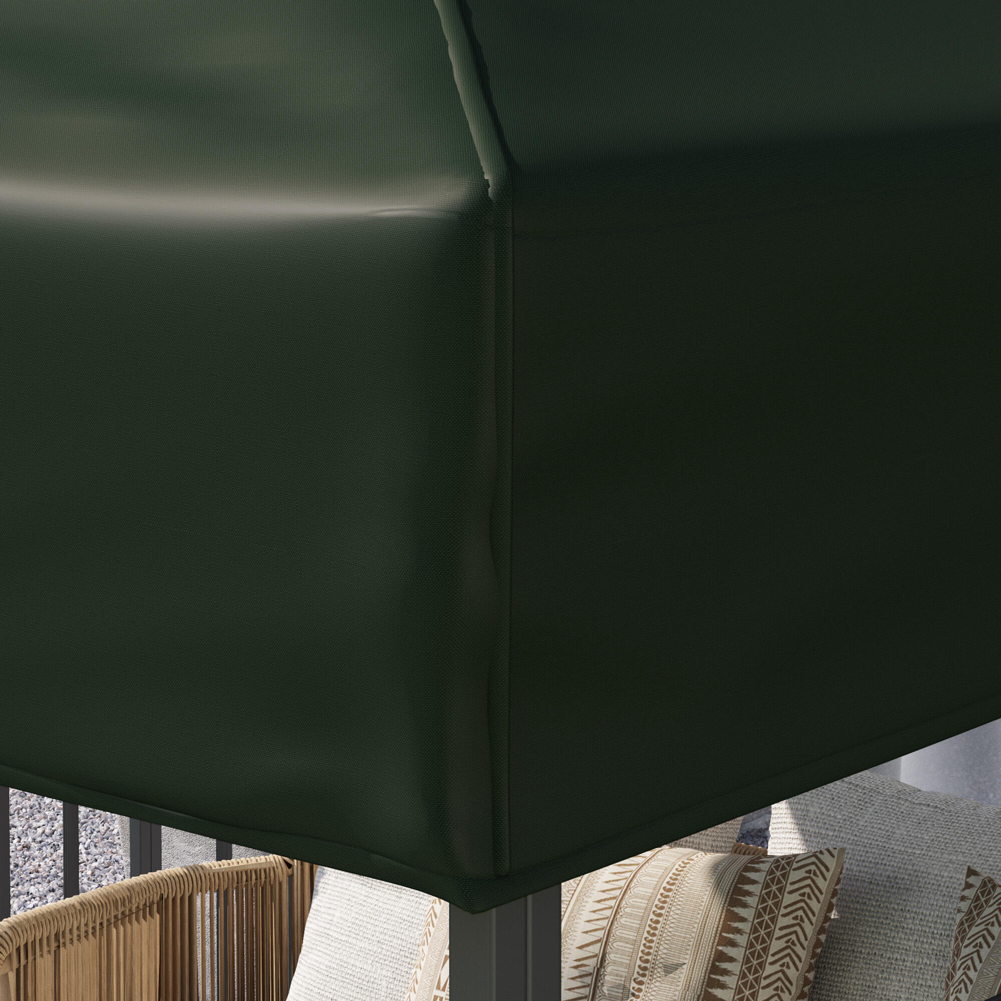 Toldo de substituição para pérgola 300x300 cm verde Outsunny 5/7