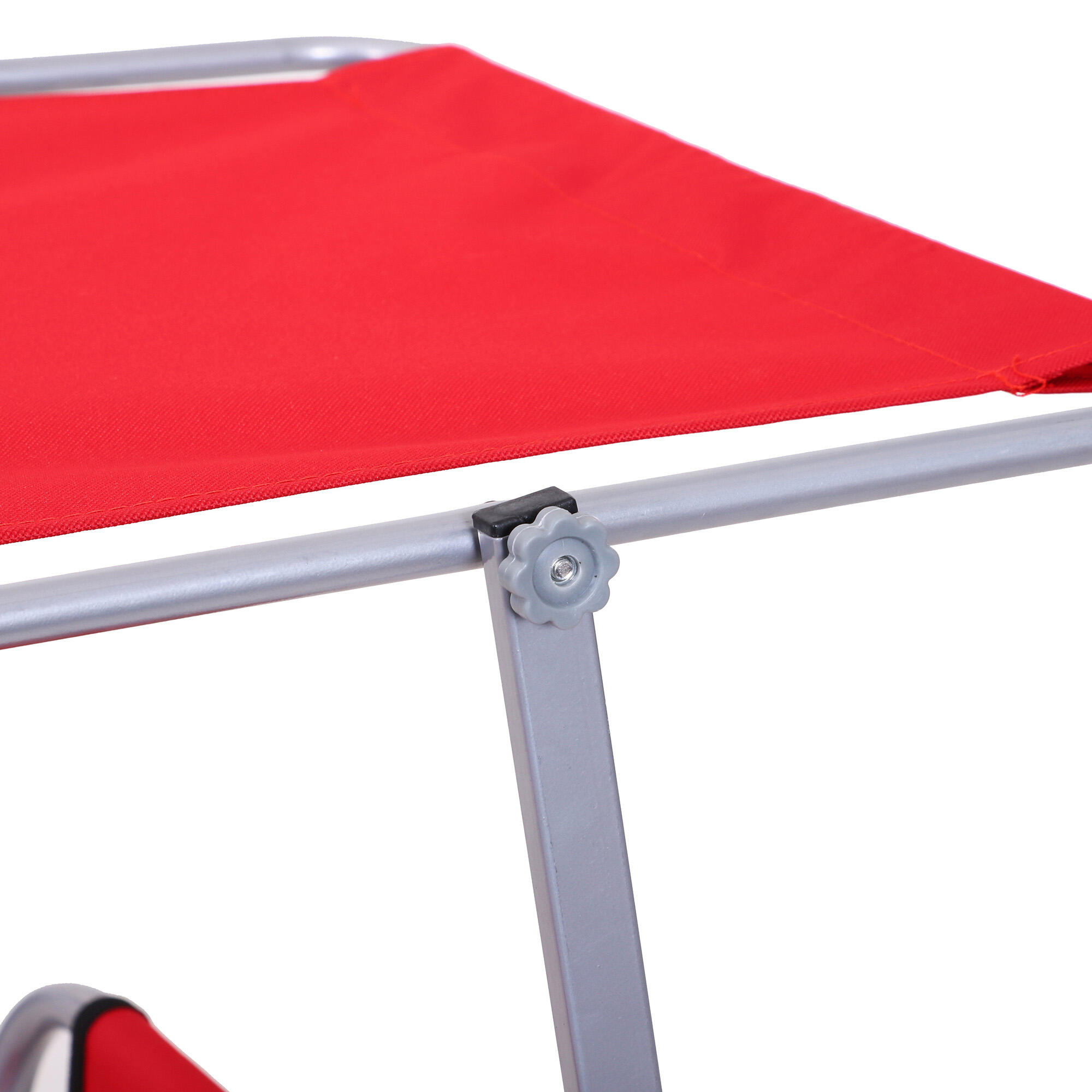 Espreguiçadeira dobrável 187x58x36 cm vermelho Outsunny 4/7