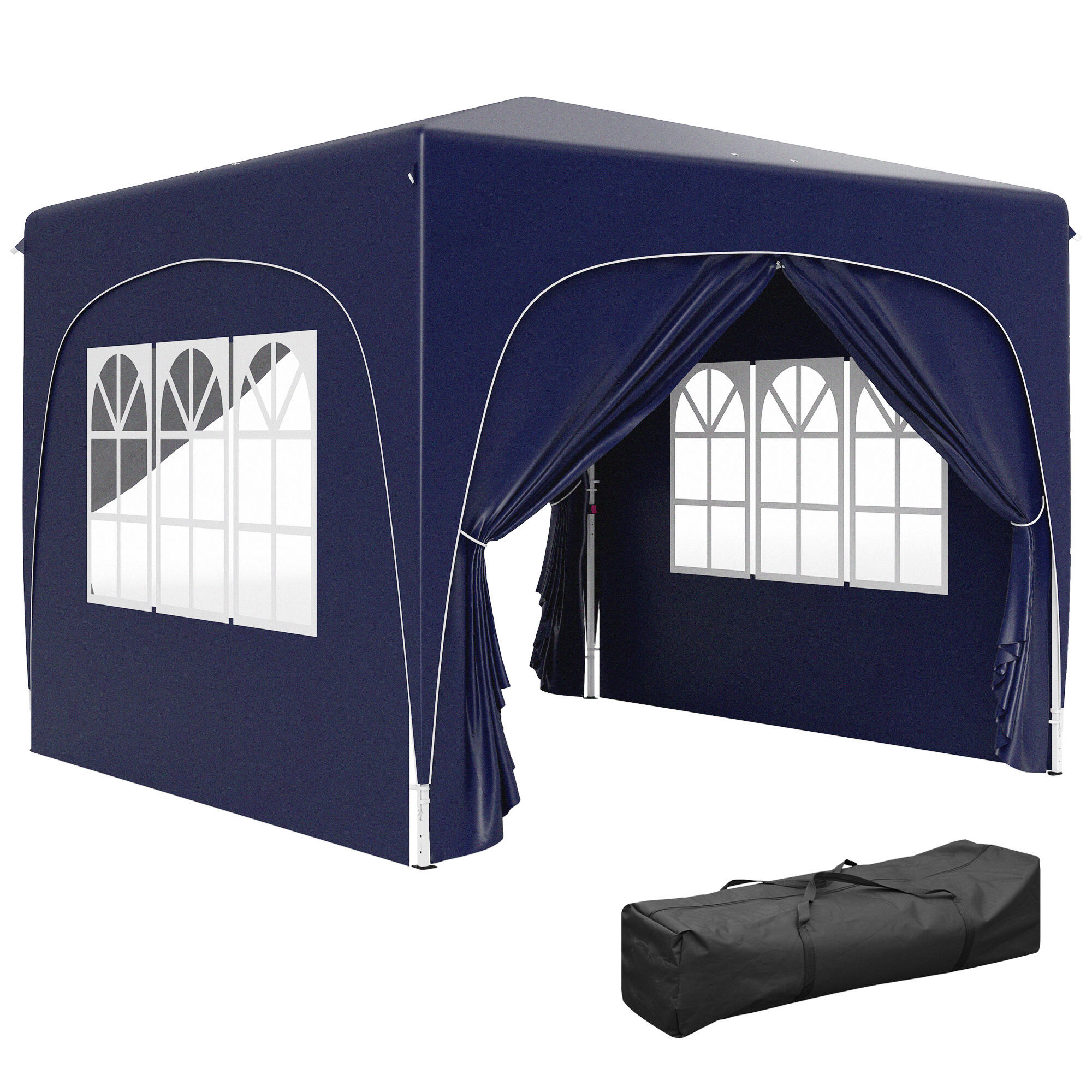 Tenda dobrável 300x300x273 cm azul outsunny