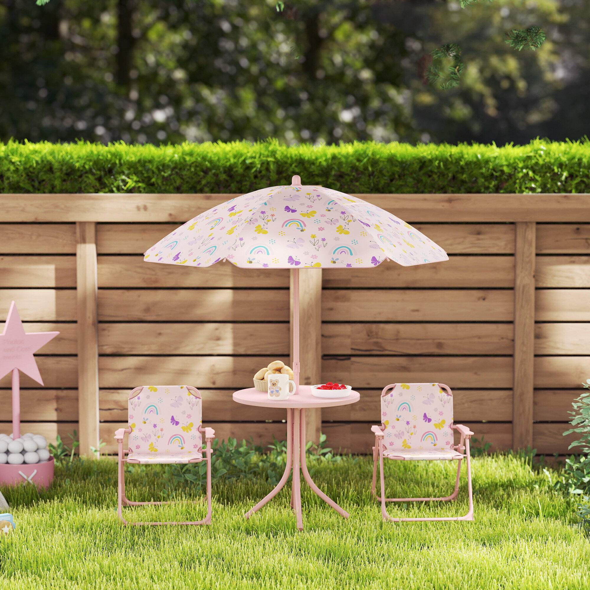 Conjunto camping Infantil AIYAPLAY 49.5x49.5x50 cm Rosa 5/7