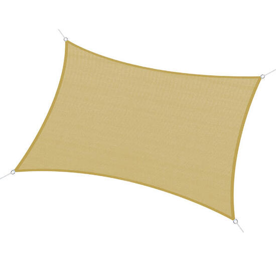Toldo Vela Outsunny 400x600 cm Beige