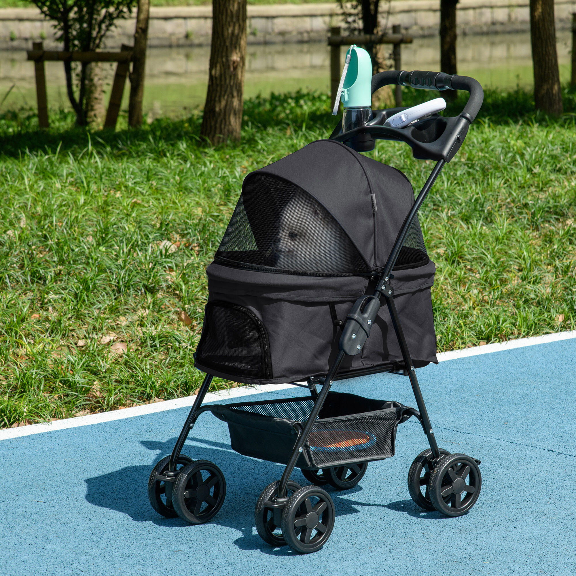 Carrinho para cães 67x45x96 cm preto PawHut 2/7