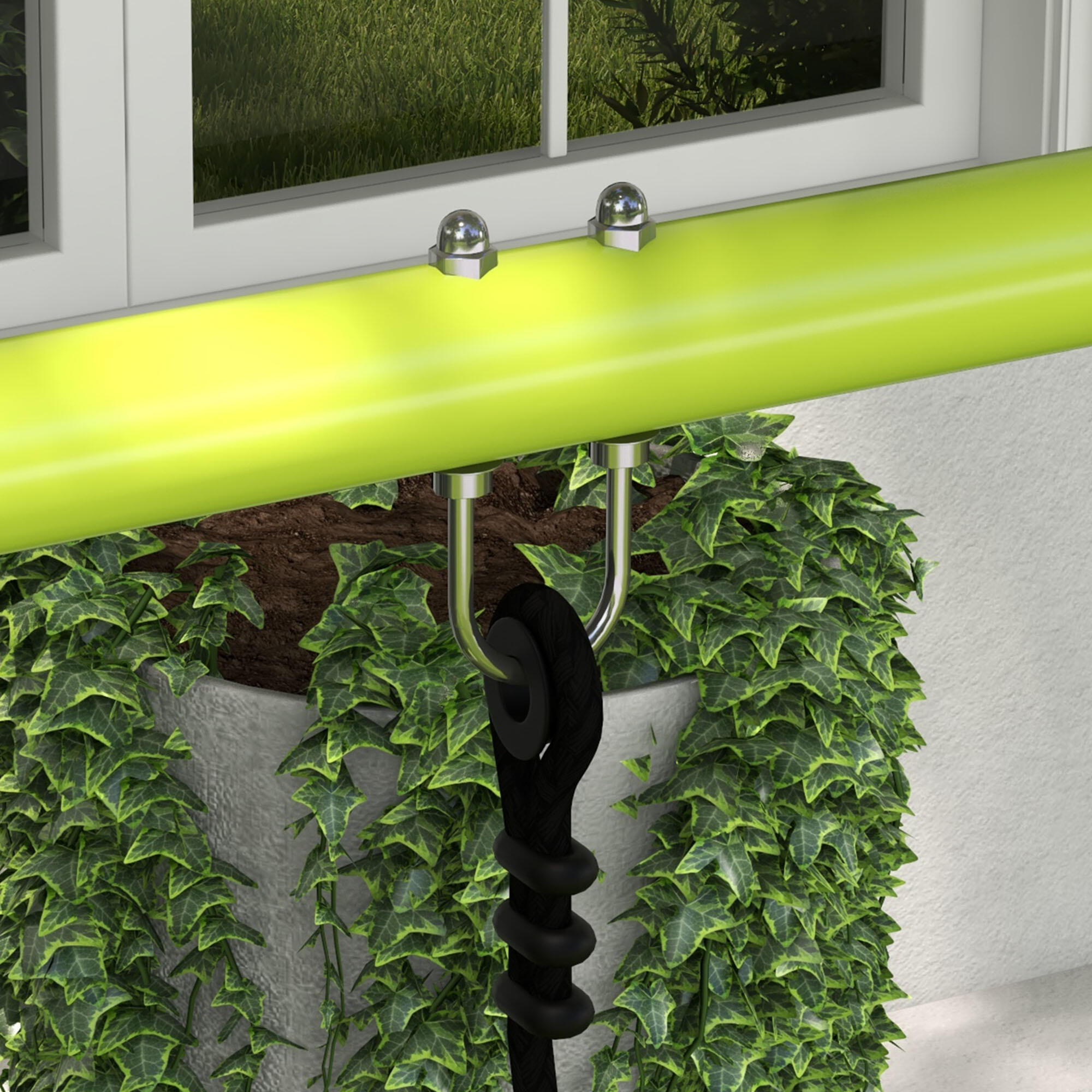 255x160x180 cm verde e cinza Outsunny 4/7