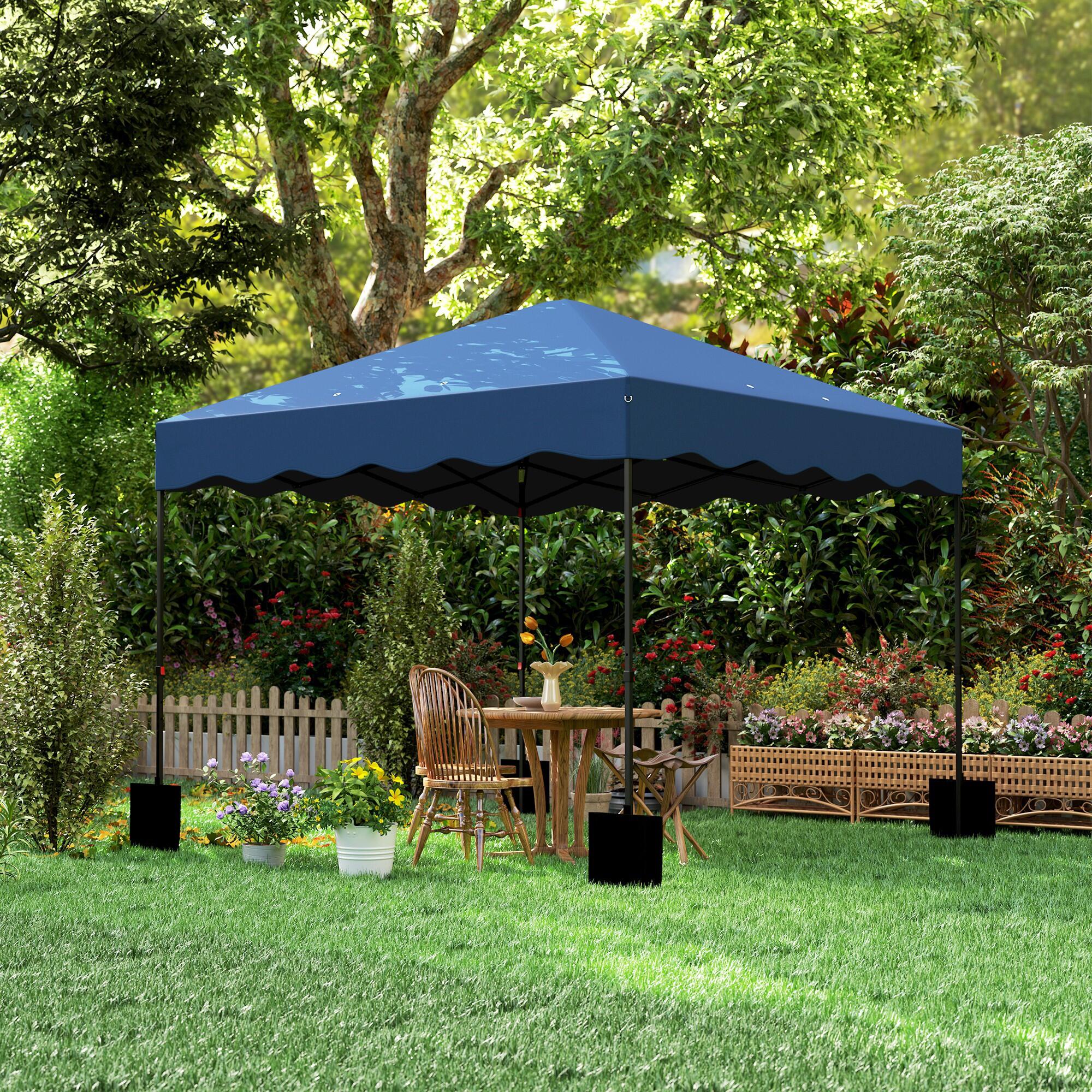 Tenda dobrável 297x297x287 cm azul Outsunny 5/7