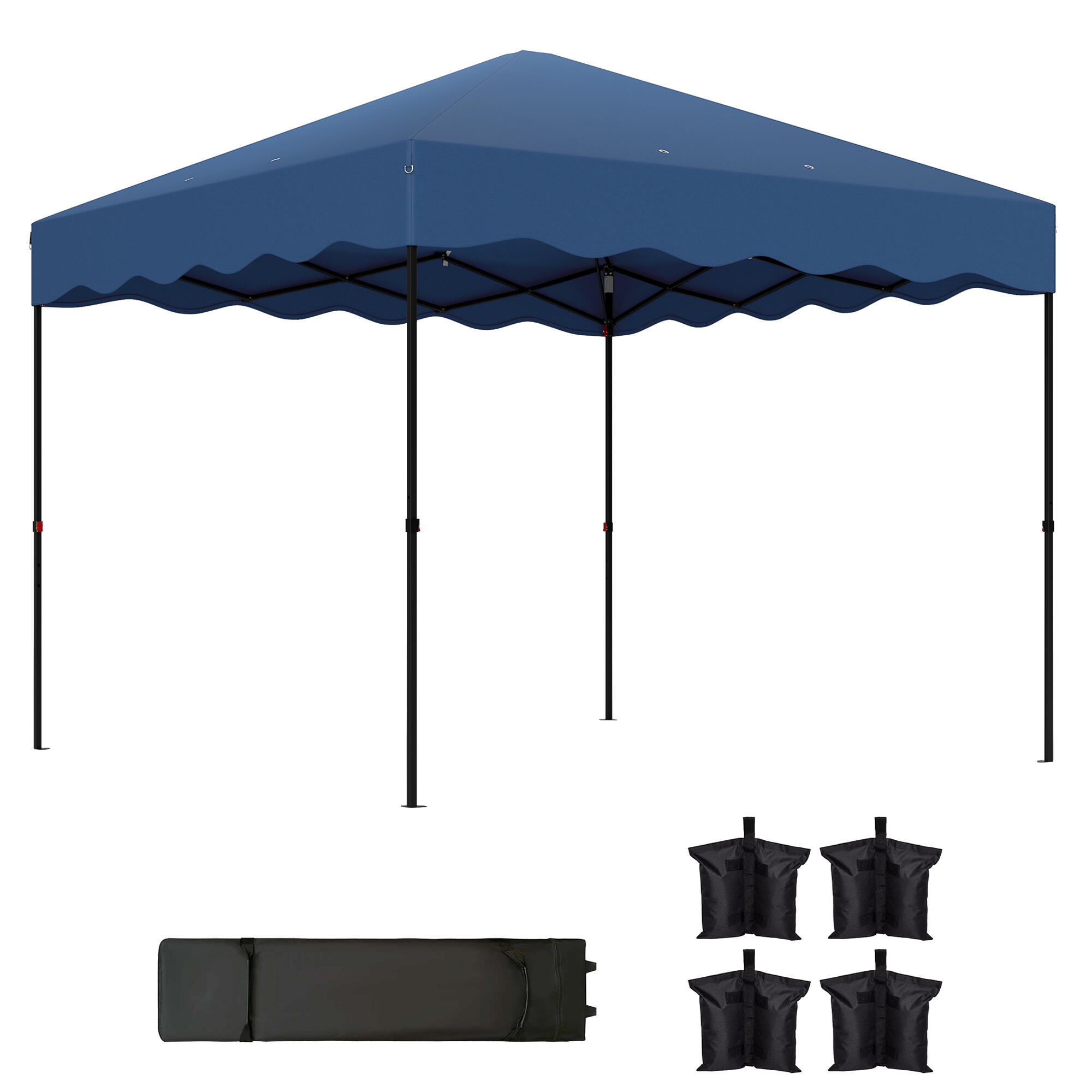 Tenda dobrável 297x297x287 cm azul outsunny