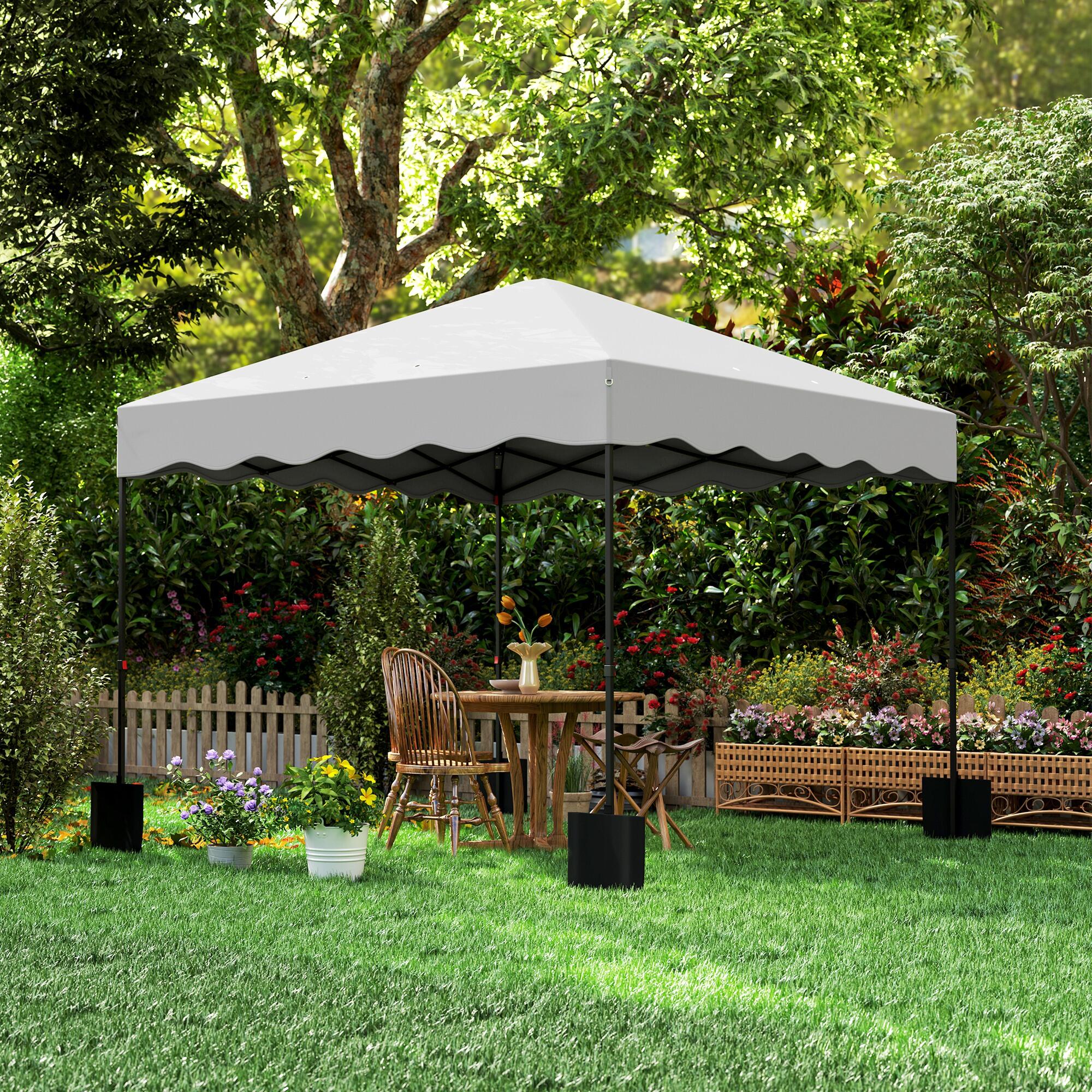 Tenda dobrável 297x297x287 cm branco Outsunny 5/7